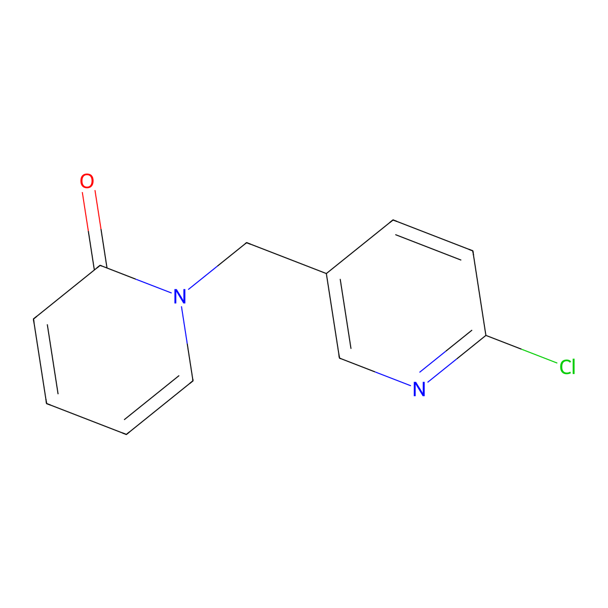 1-((6-Chloropyridin-3-yl)methyl)-1,2-dihydropyridin-2-one molecular structure, CAS 1016532-77-6