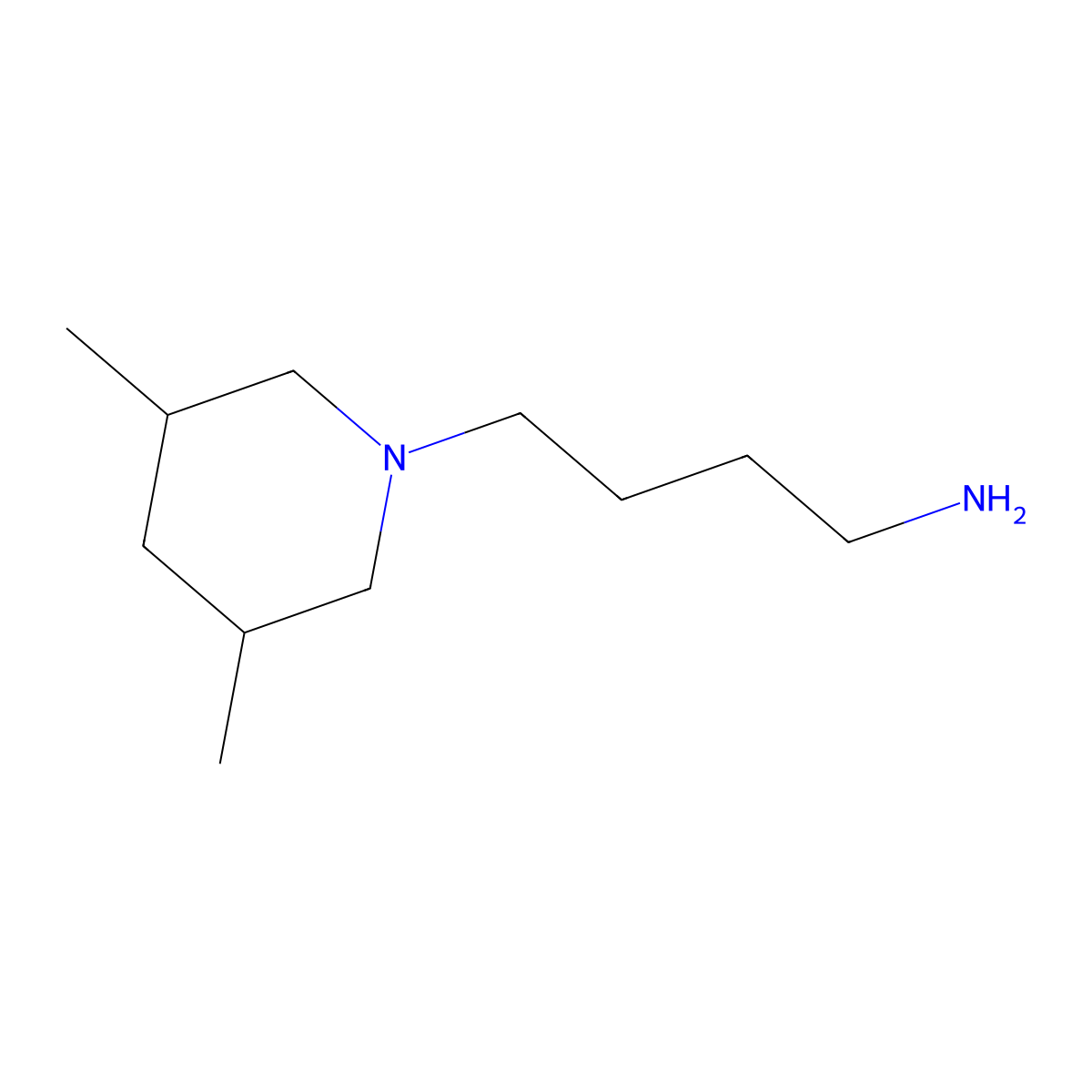 4-(3,5-Dimethylpiperidin-1-yl)butan-1-amine molecular structure, CAS 1016533-06-4