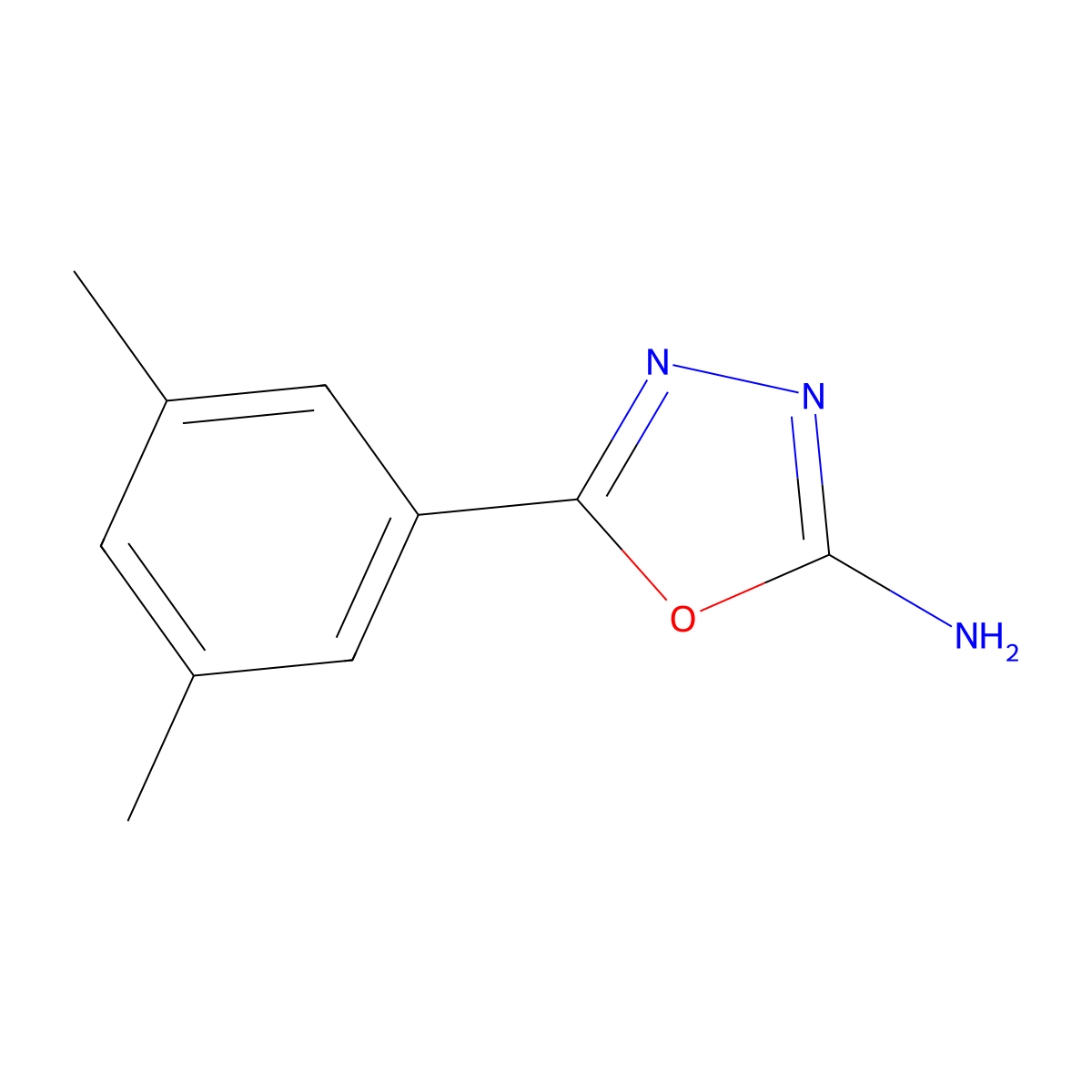 5-(3,5-Dimethylphenyl)-1,3,4-oxadiazol-2-amine molecular structure, CAS 1016533-83-7