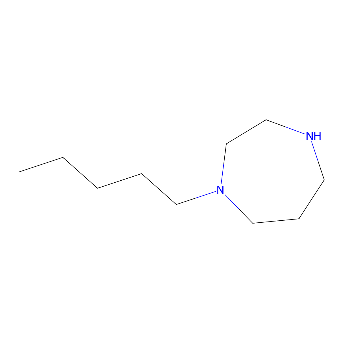 1-Pentyl-1,4-diazepane molecular structure, CAS 1016533-86-0