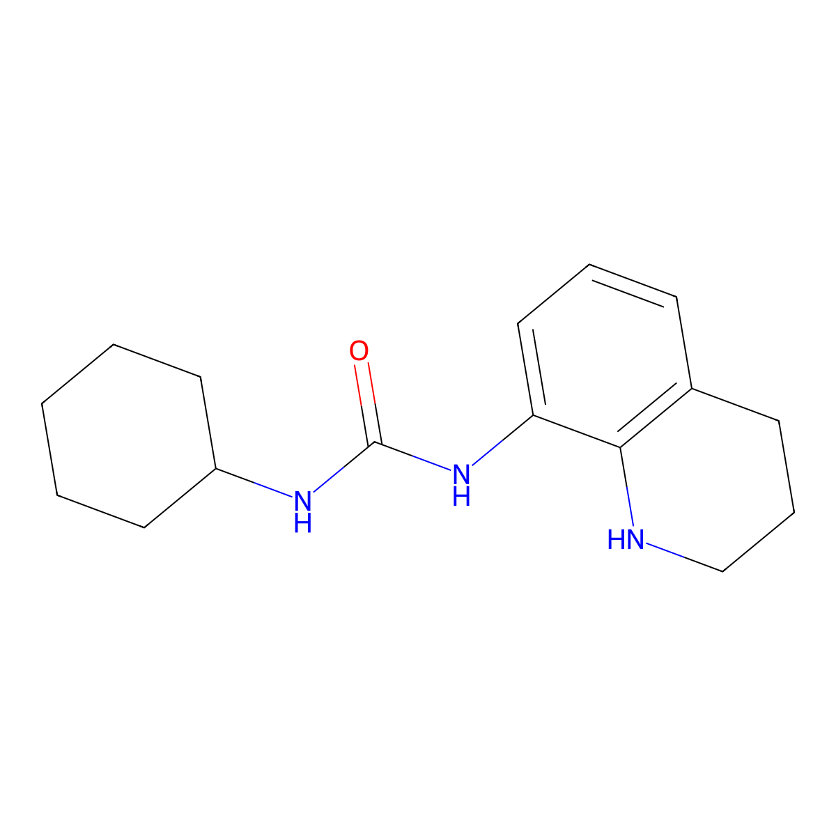 3-Cyclohexyl-1-(1,2,3,4-tetrahydroquinolin-8-yl)urea molecular structure, CAS 1016534-38-5