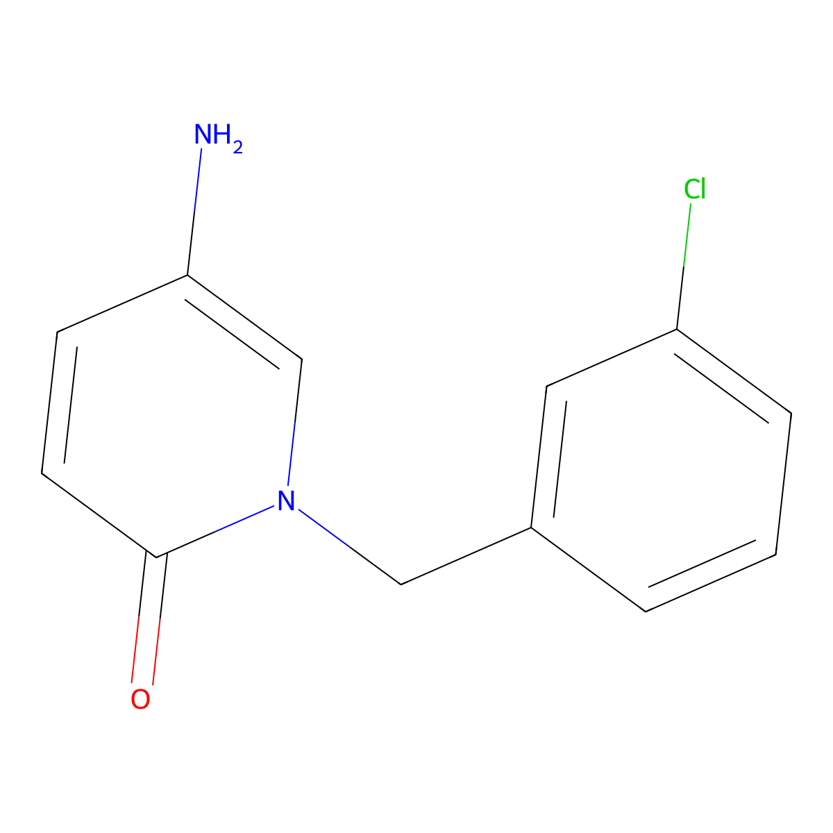 5-Amino-1-[(3-chlorophenyl)methyl]-1,2-dihydropyridin-2-one molecular structure, CAS 1016535-14-0