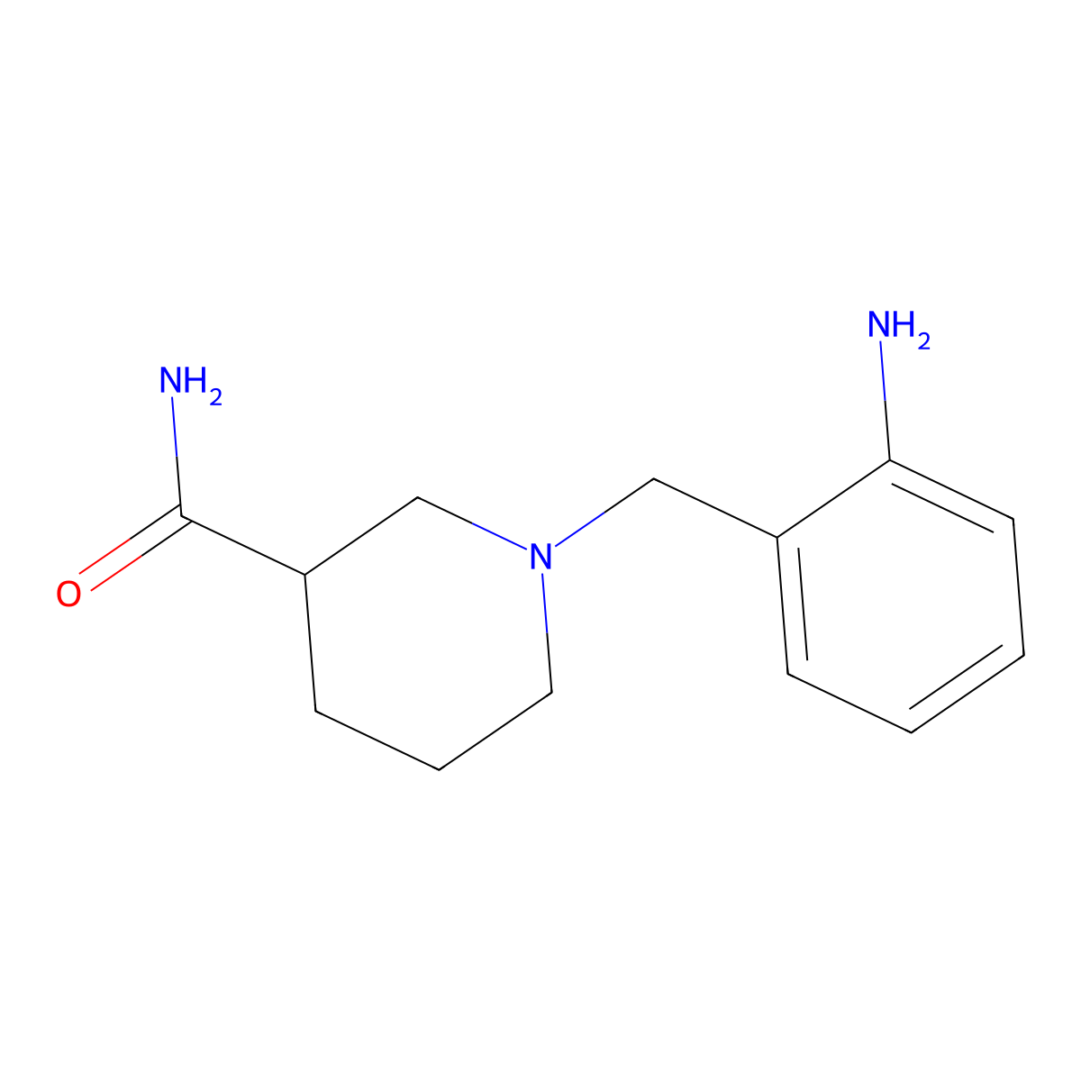 1-[(2-Aminophenyl)methyl]piperidine-3-carboxamide molecular structure, CAS 1016535-21-9