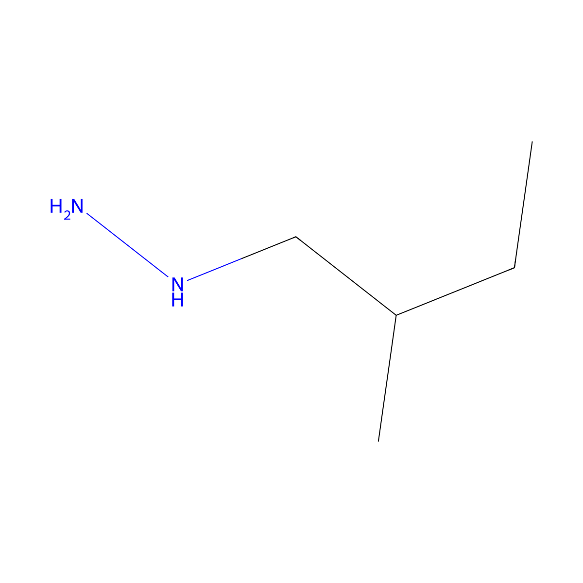 (2-Methylbutyl)hydrazine molecular structure, CAS 1016535-34-4