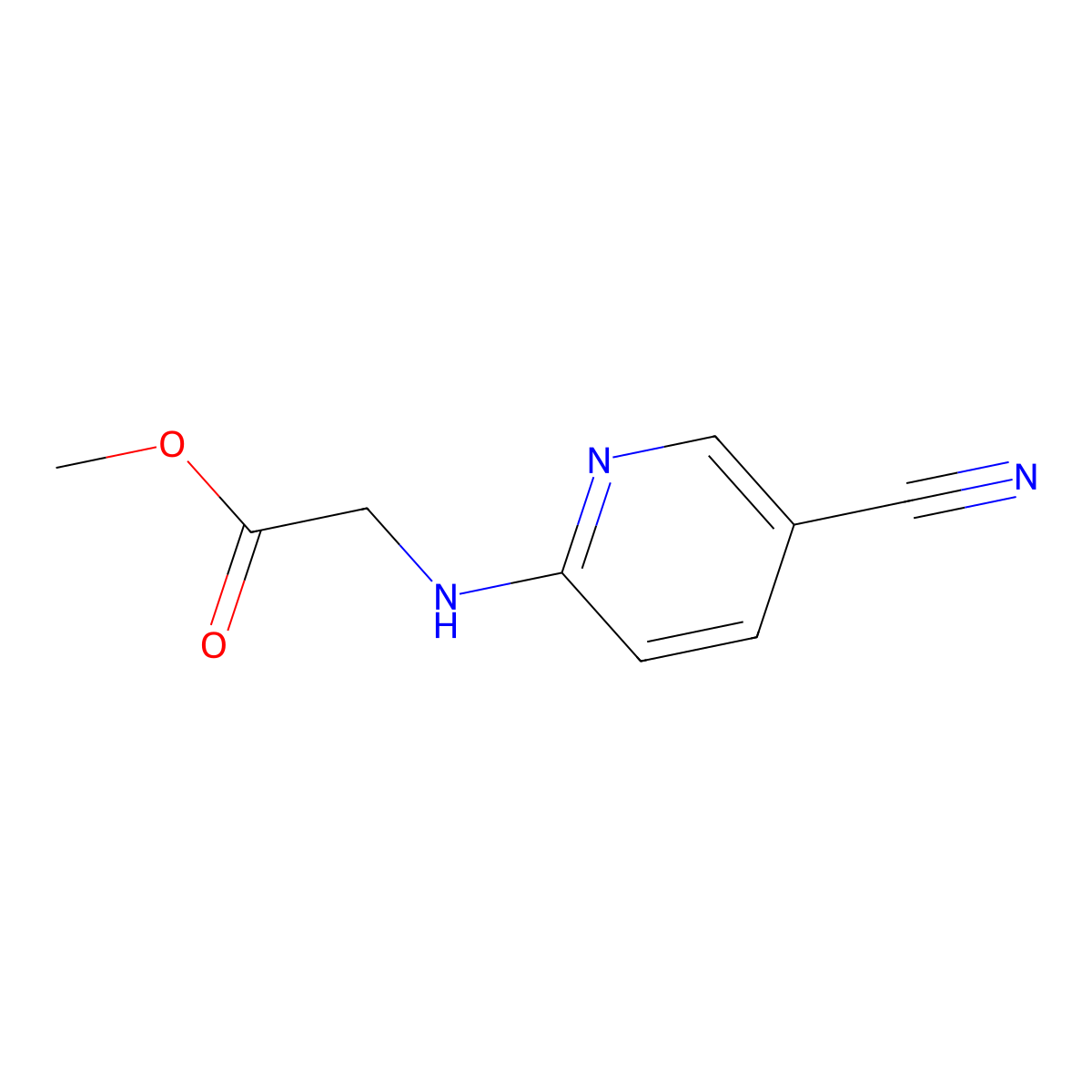 Methyl (5-cyanopyridin-2-yl)glycinate molecular structure, CAS 1016535-89-9