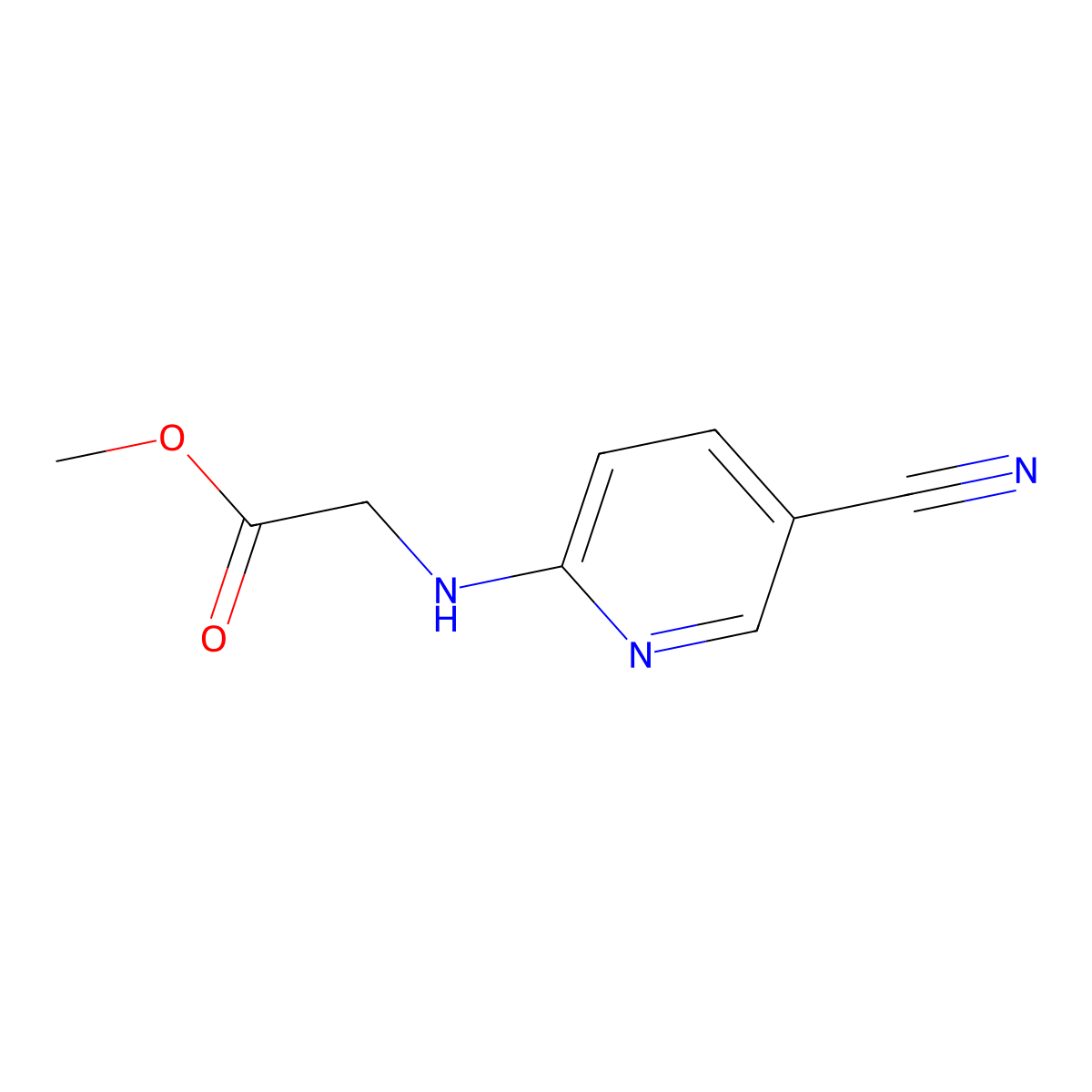 Methyl (5-cyanopyridin-2-yl)glycinate molecular structure, CAS 1016535-89-9