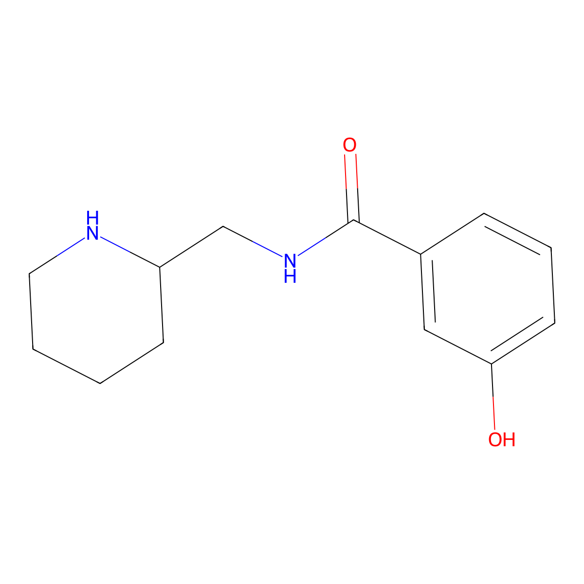 3-hydroxy-N-(piperidin-2-ylmethyl)benzamide molecular structure, CAS 1016535-91-3