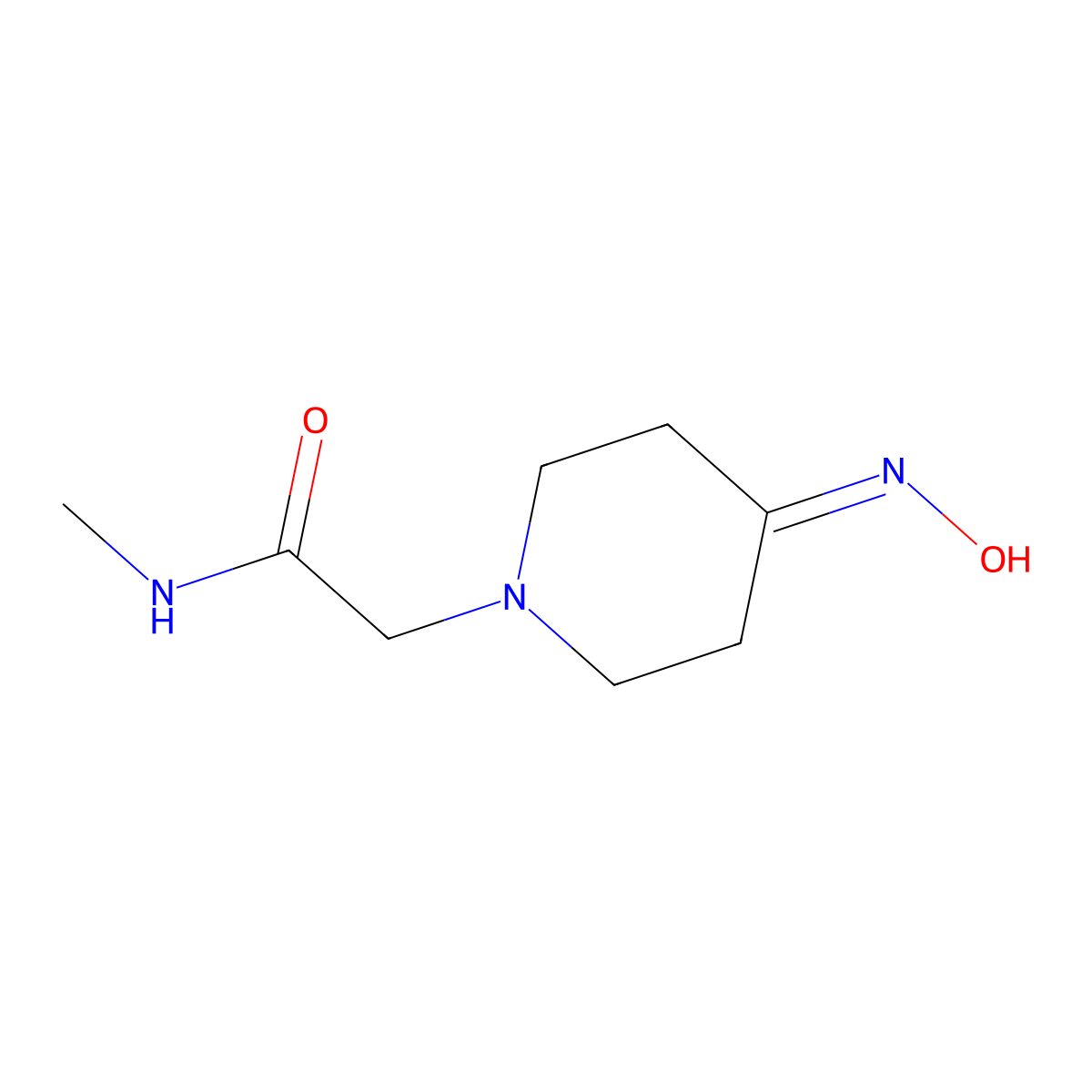 2-[4-(hydroxyimino)piperidin-1-yl]-N-methylacetamide molecular structure, CAS 1016536-35-8