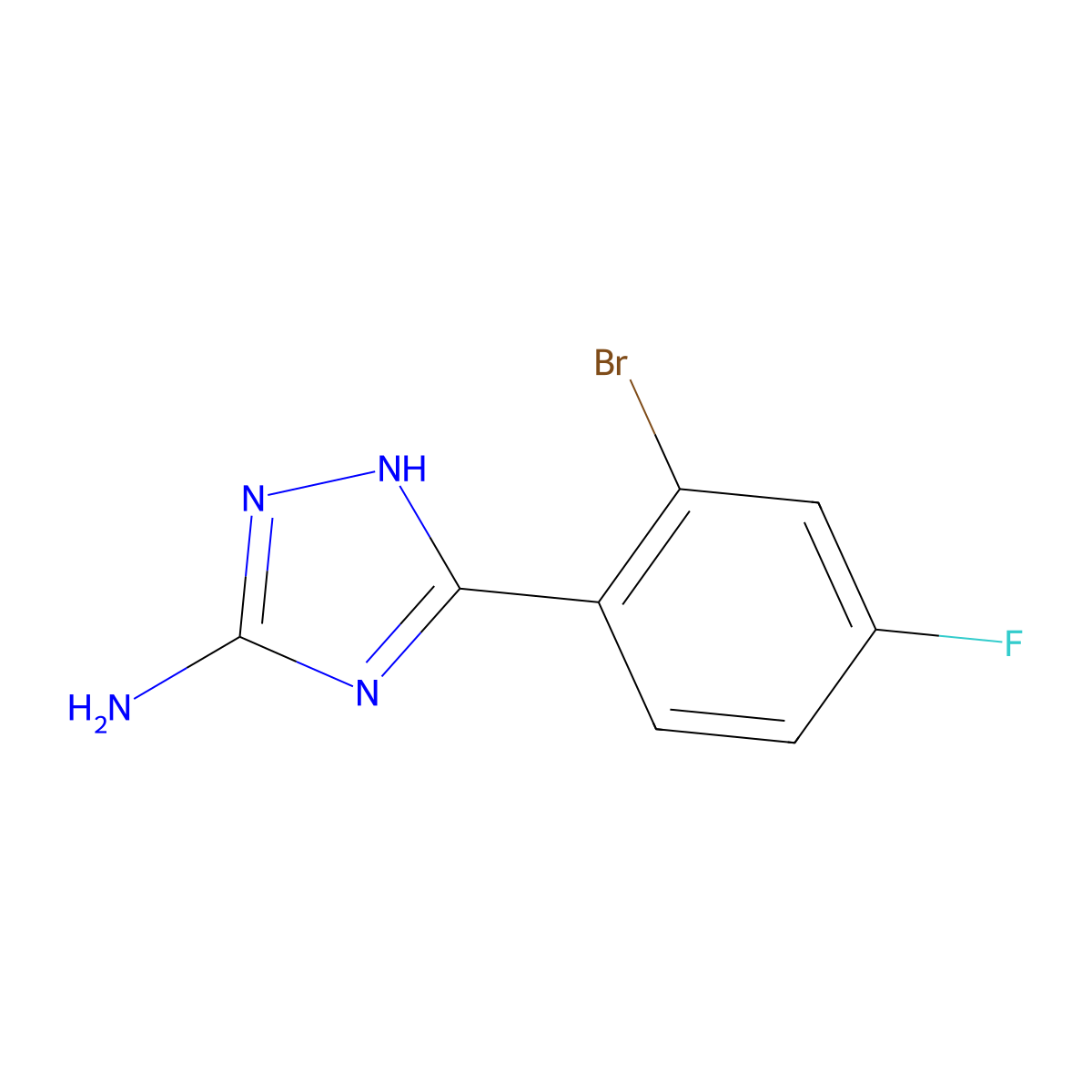 5-(2-Bromo-4-fluorophenyl)-4H-1,2,4-triazol-3-amine molecular structure, CAS 1016536-42-7