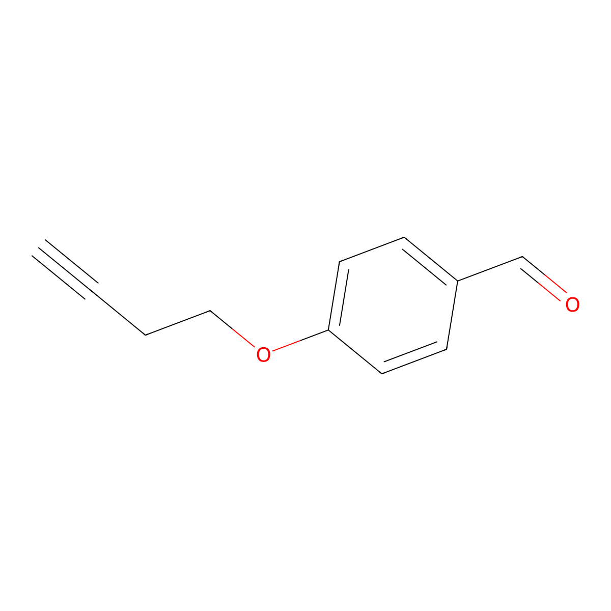 4-(But-3-yn-1-yloxy)benzaldehyde molecular structure, CAS 1016536-59-6