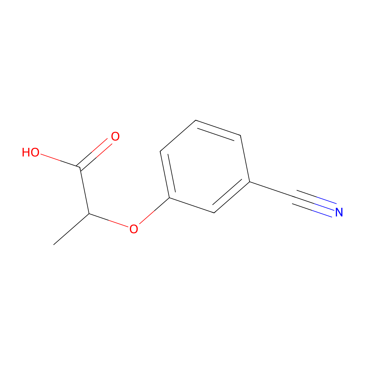 2-(3-Cyanophenoxy)propanoic acid molecular structure, CAS 1016536-66-5