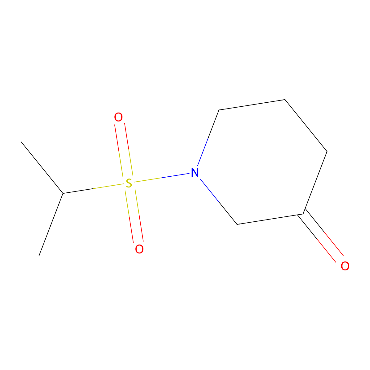 1-(Propane-2-sulfonyl)piperidin-3-one molecular structure, CAS 1016539-03-9