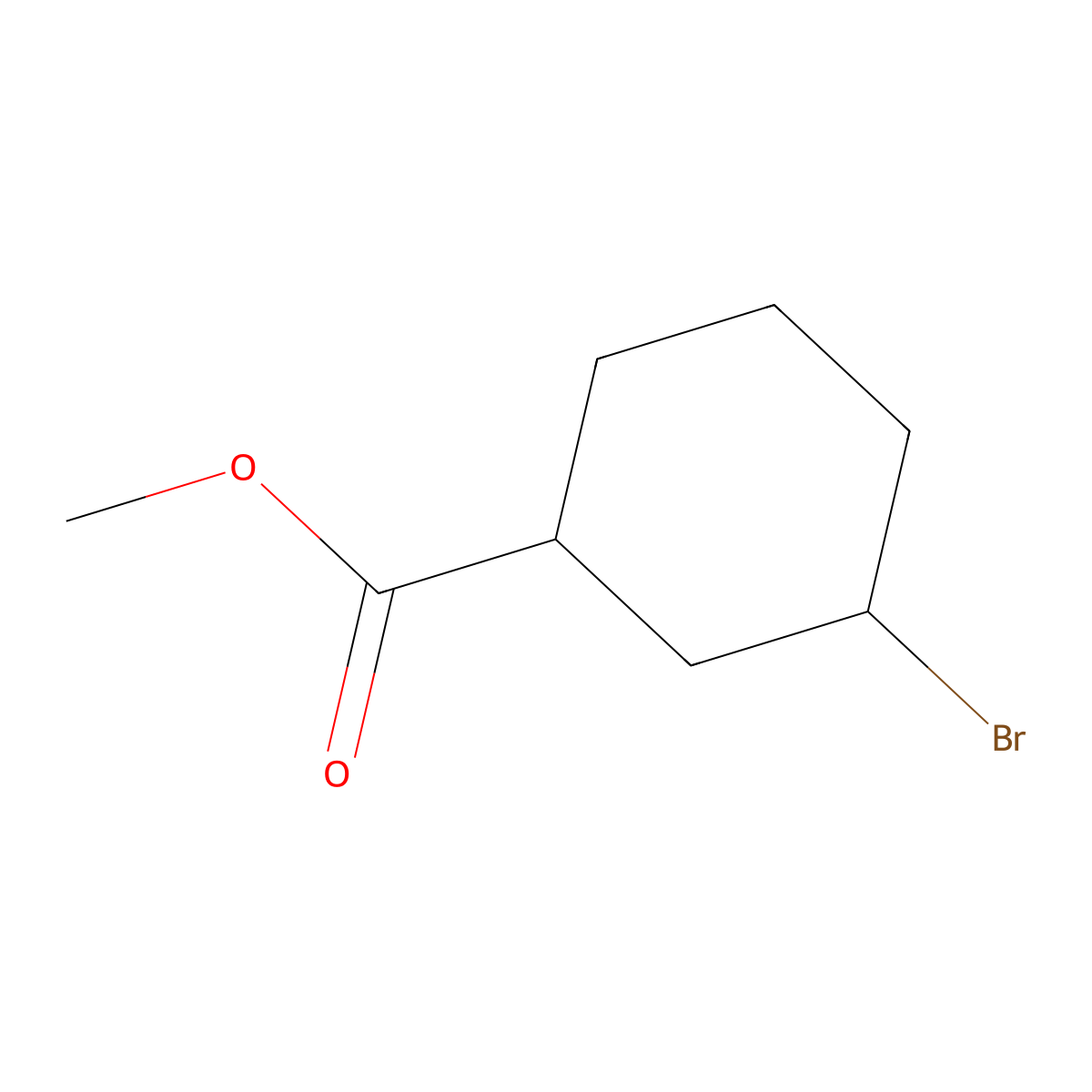 Methyl 3-bromocyclohexane-1-carboxylate molecular structure, CAS 101654-19-7