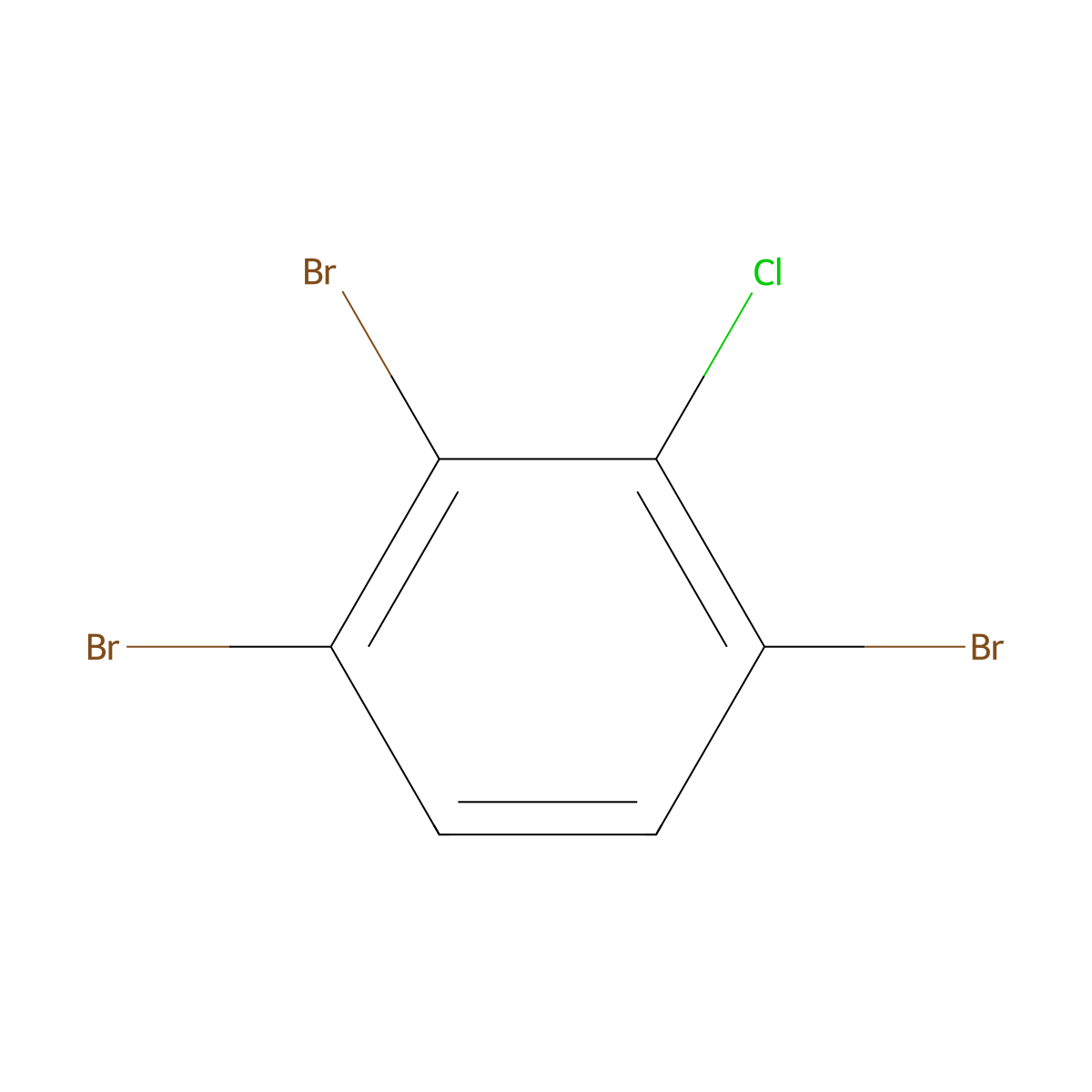 1,2,4-Tribromo-3-chlorobenzene molecular structure, CAS 101654-35-7