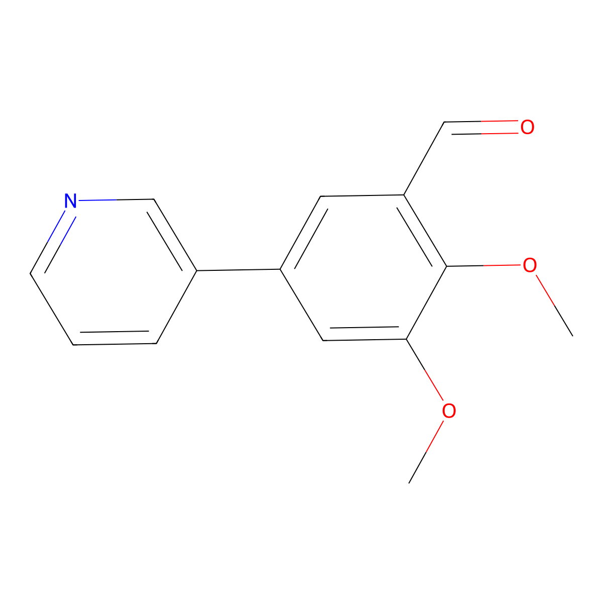 2,3-Dimethoxy-5-(3-pyridinyl)benzaldehyde molecular structure, CAS 1016544-12-9