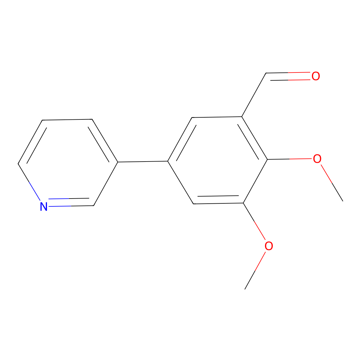 2,3-Dimethoxy-5-(3-pyridinyl)benzaldehyde molecular structure, CAS 1016544-12-9