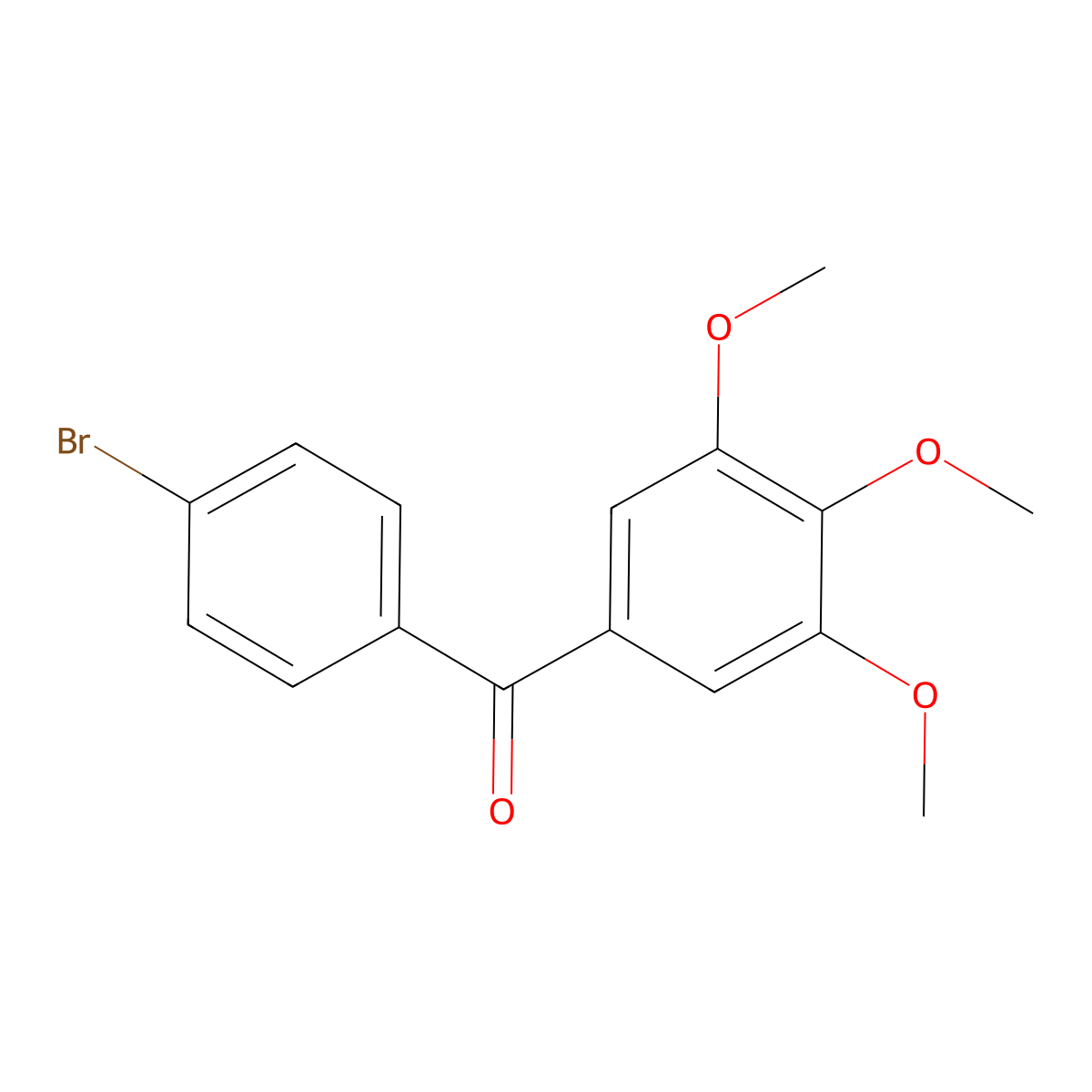 (4-Bromophenyl)(3,4,5-trimethoxyphenyl)methanone molecular structure, CAS 1016544-89-0