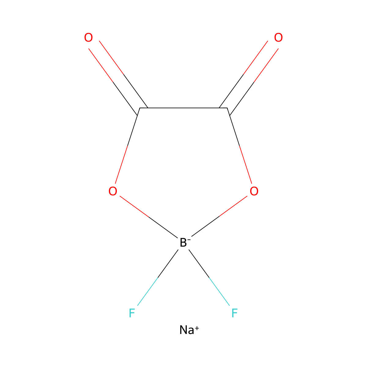 Sodium difluoro(oxalato)borate molecular structure, CAS 1016545-84-8