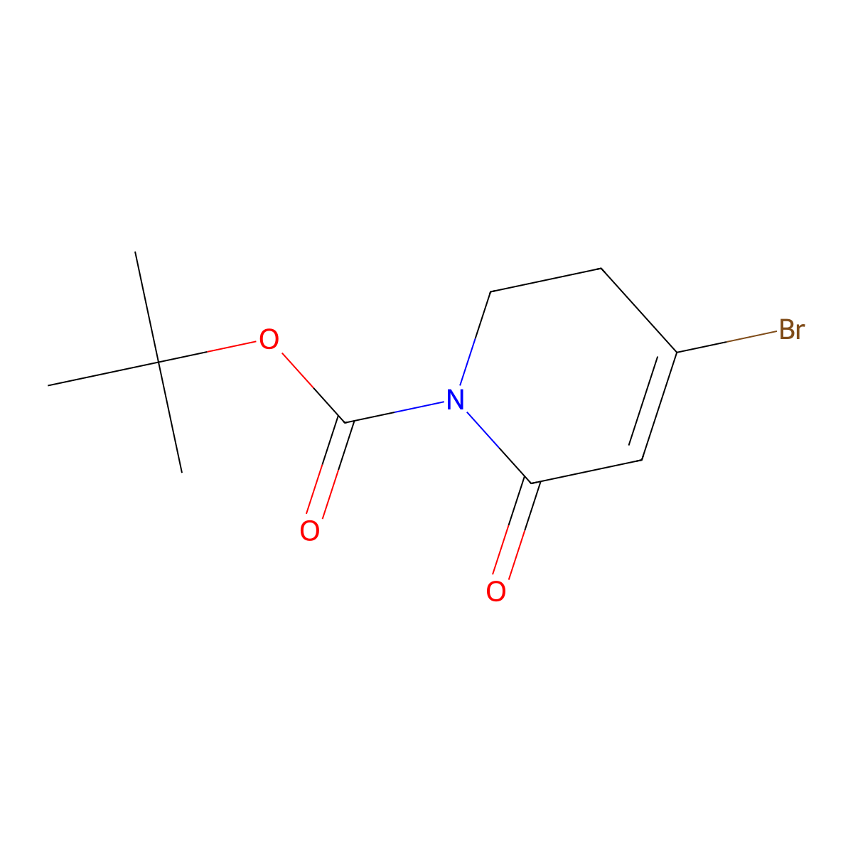 tert-Butyl 4-bromo-2-oxo-5,6-dihydropyridine-1(2H)-carboxylate molecular structure, CAS 1016555-70-6