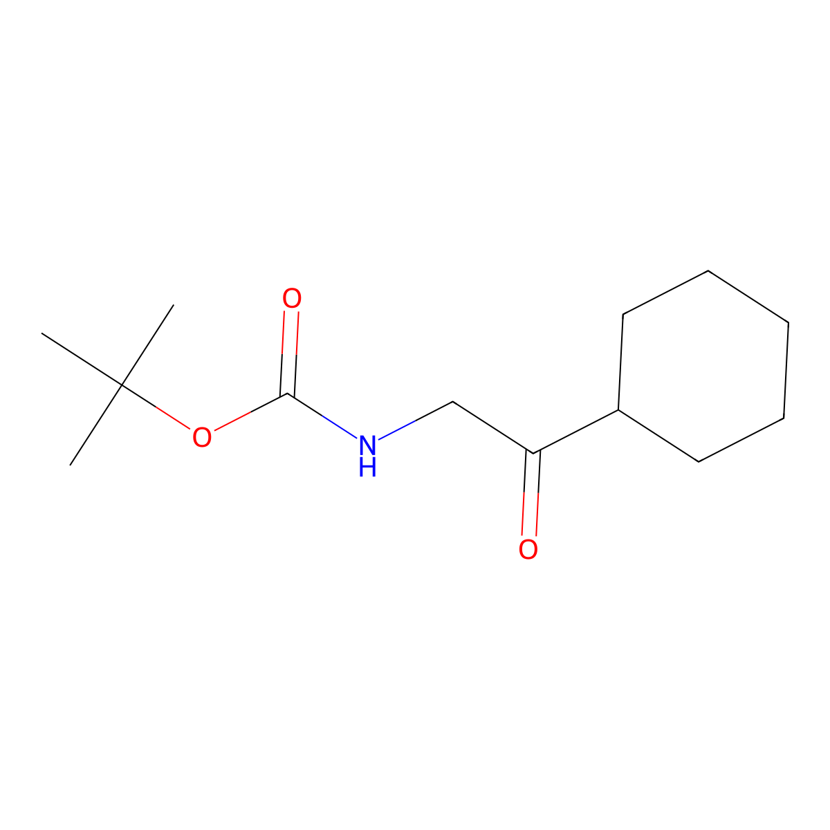 tert-butyl N-(2-cyclohexyl-2-oxoethyl)carbamate molecular structure, CAS 1016557-60-0