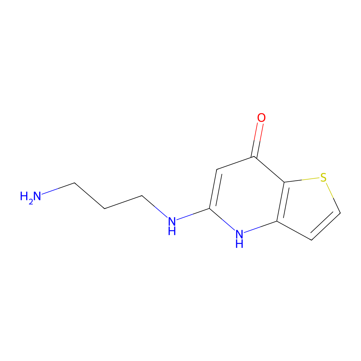 5-((3-Aminopropyl)amino)thieno[3,2-b]pyridin-7(4H)-one molecular structure, CAS 1016566-94-1