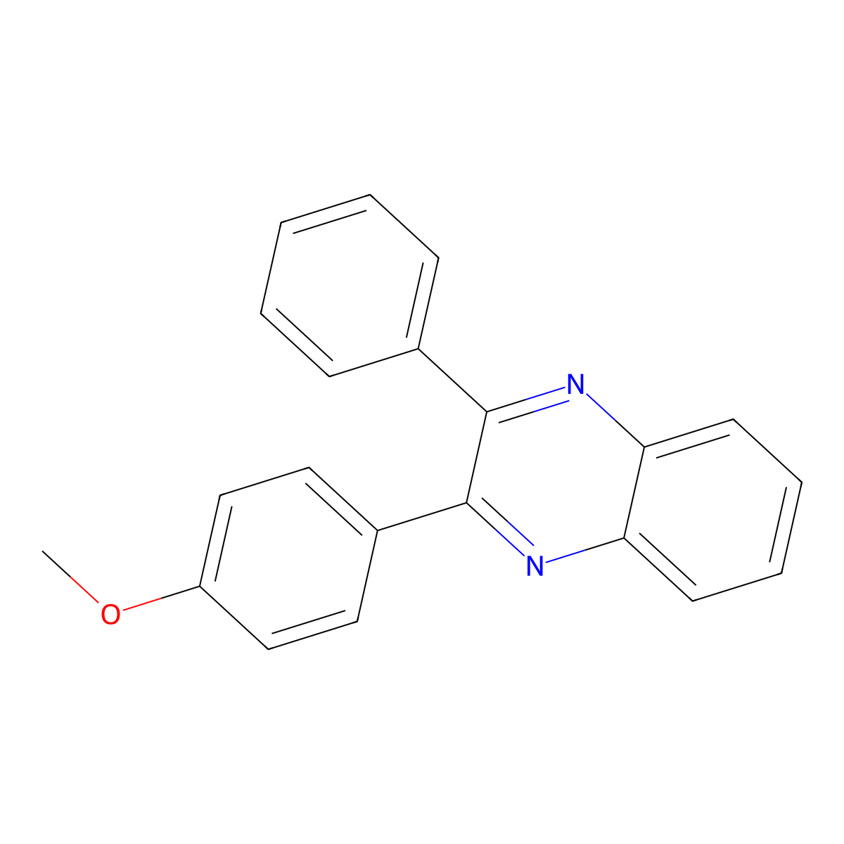 2-(4-Methoxy-phenyl)-3-phenyl-quinoxaline molecular structure, CAS 10166-78-6