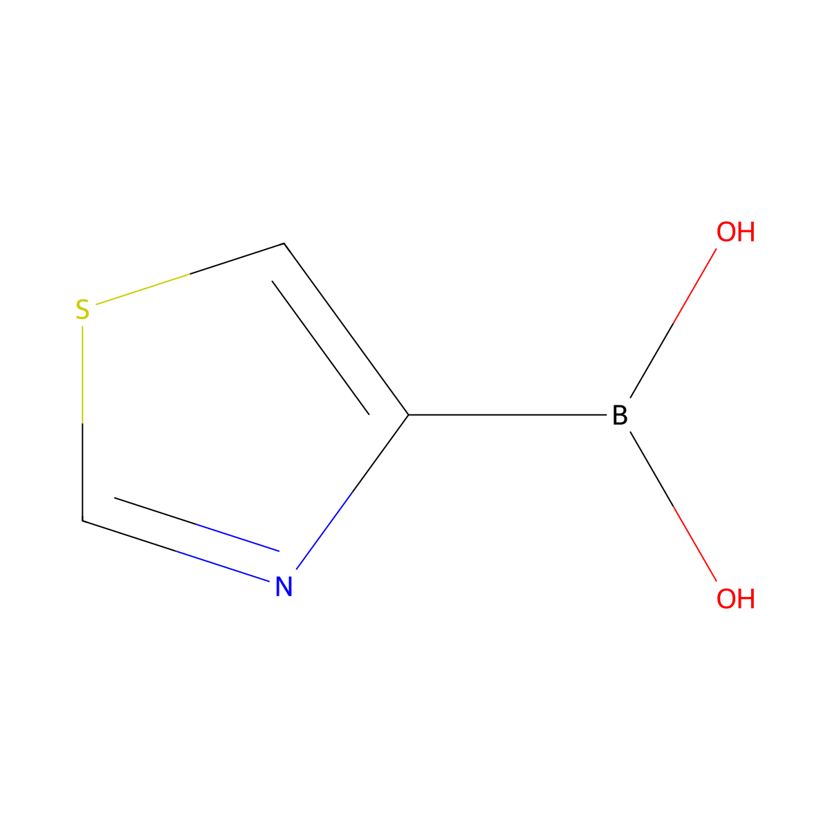 1,3-Thiazol-4-ylboronic acid molecular structure, CAS 1016642-07-1