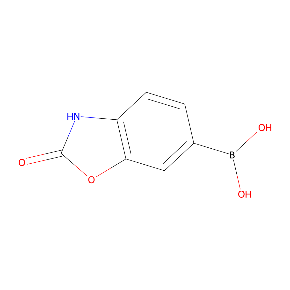 2-Oxo-2,3-dihydrobenzo(d)oxazol-6-ylboronic acid molecular structure, CAS 1016644-38-4