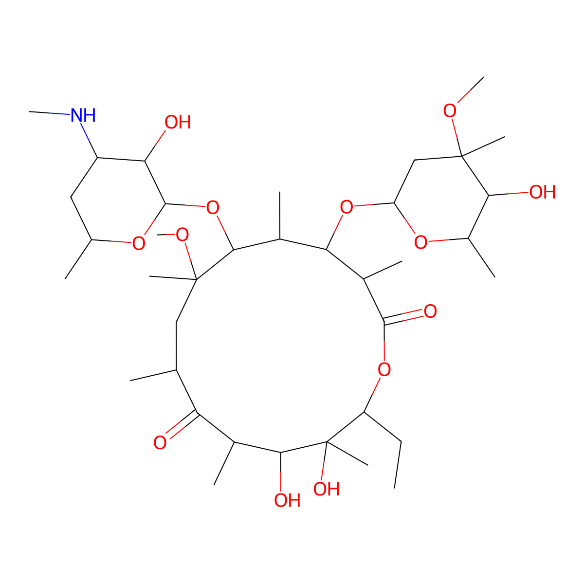 N-Desmethylclarithromycin molecular structure, CAS 101666-68-6