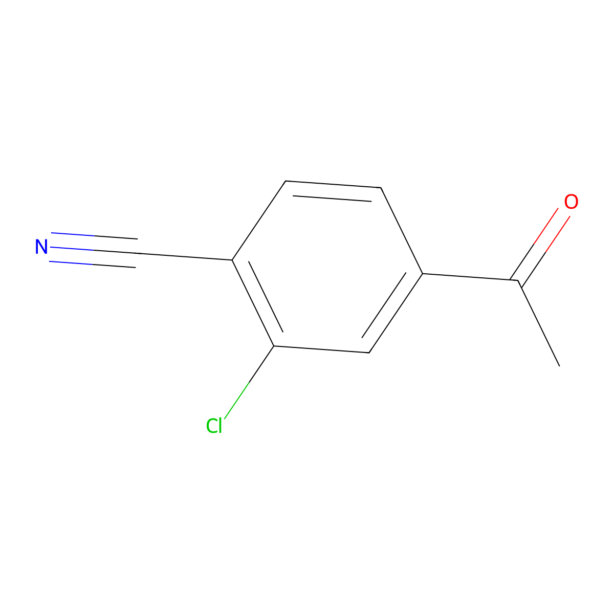 4-Acetyl-2-chlorobenzonitrile molecular structure, CAS 101667-74-7