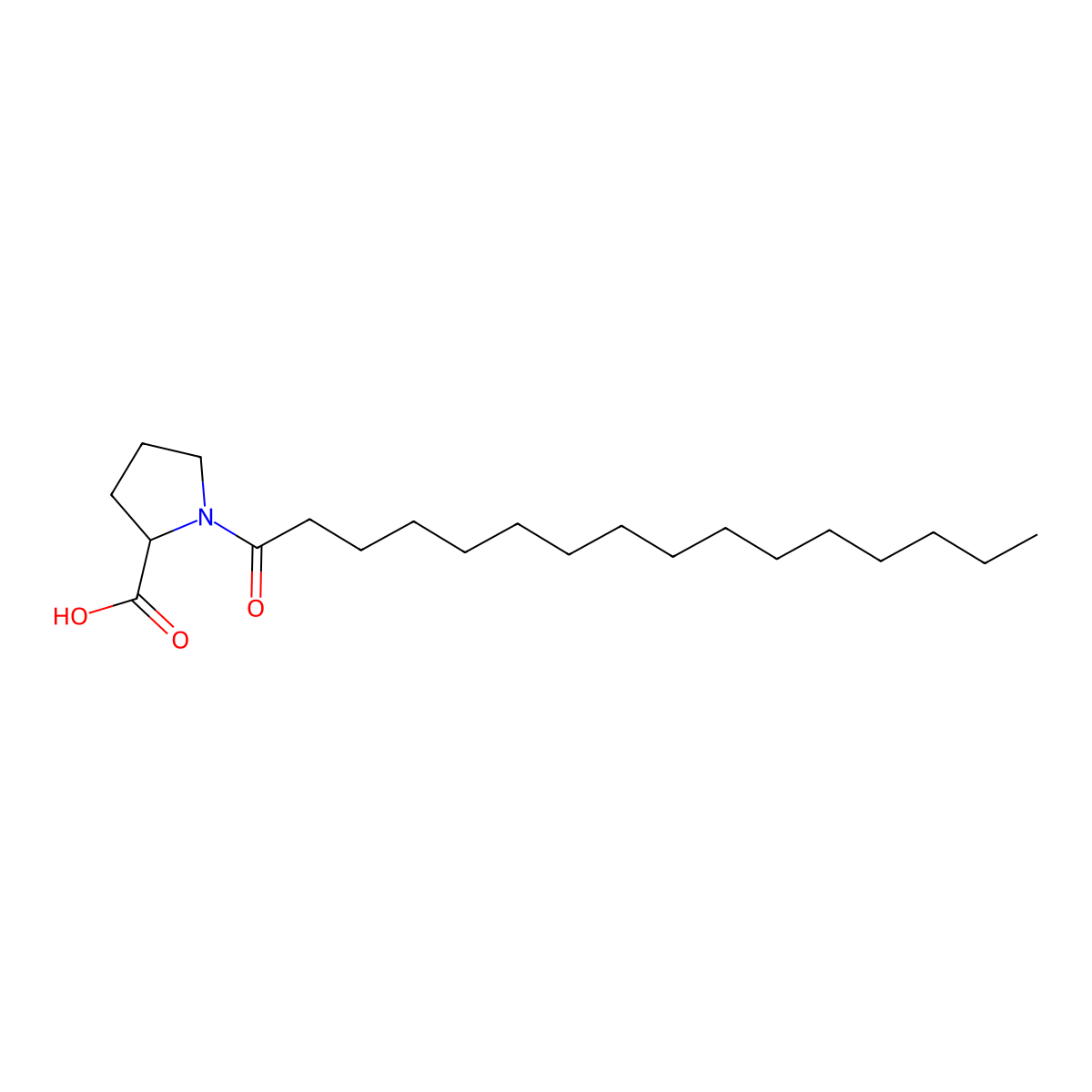 N-Hexadecanoyl-proline molecular structure, CAS 1016670-21-5
