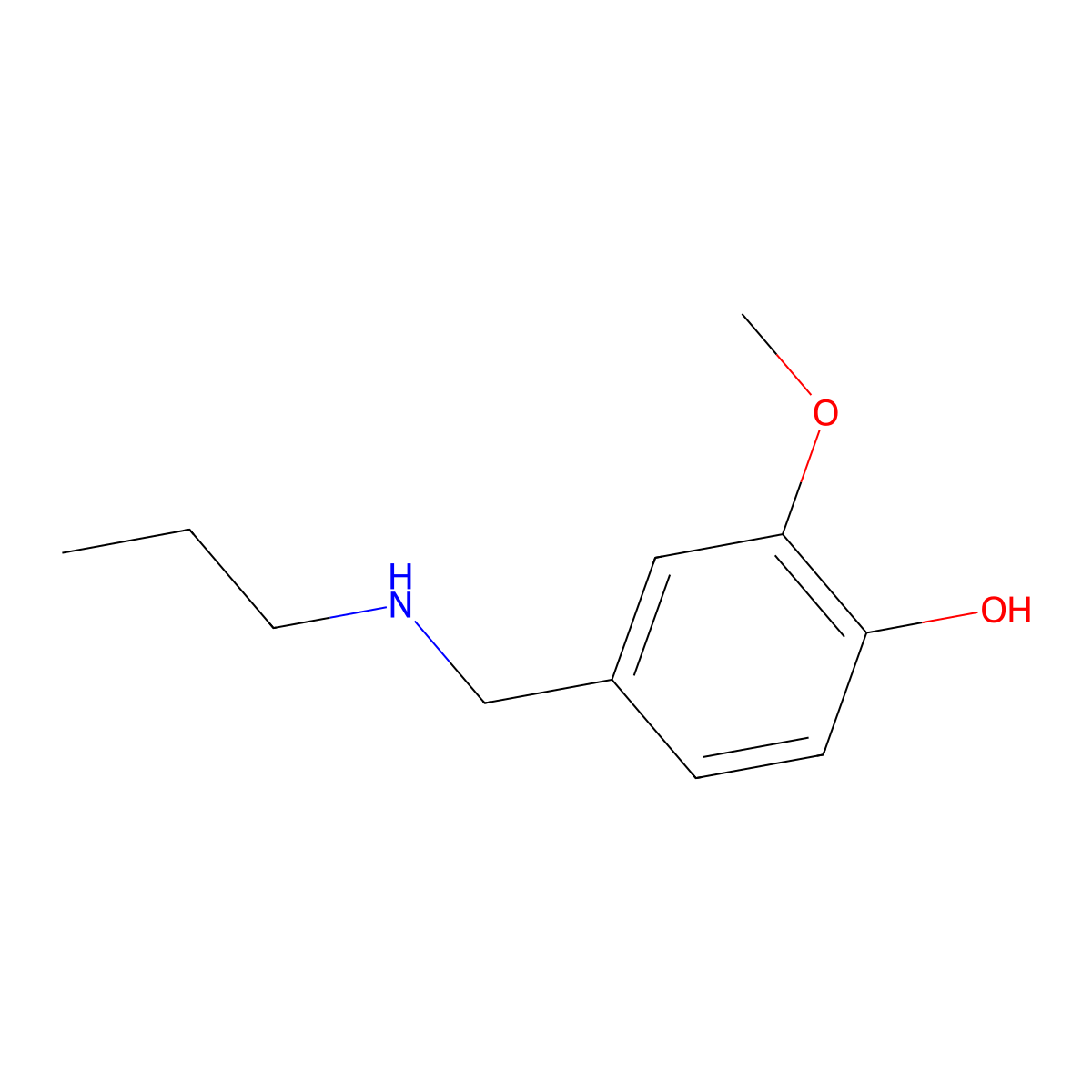 2-Methoxy-4-[(propylamino)methyl]phenol molecular structure, CAS 1016670-95-3