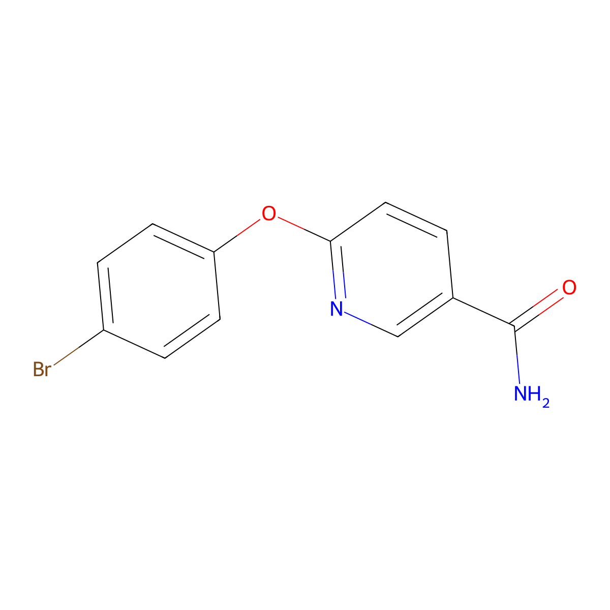 6-(4-Bromophenoxy)nicotinamide molecular structure, CAS 1016671-78-5