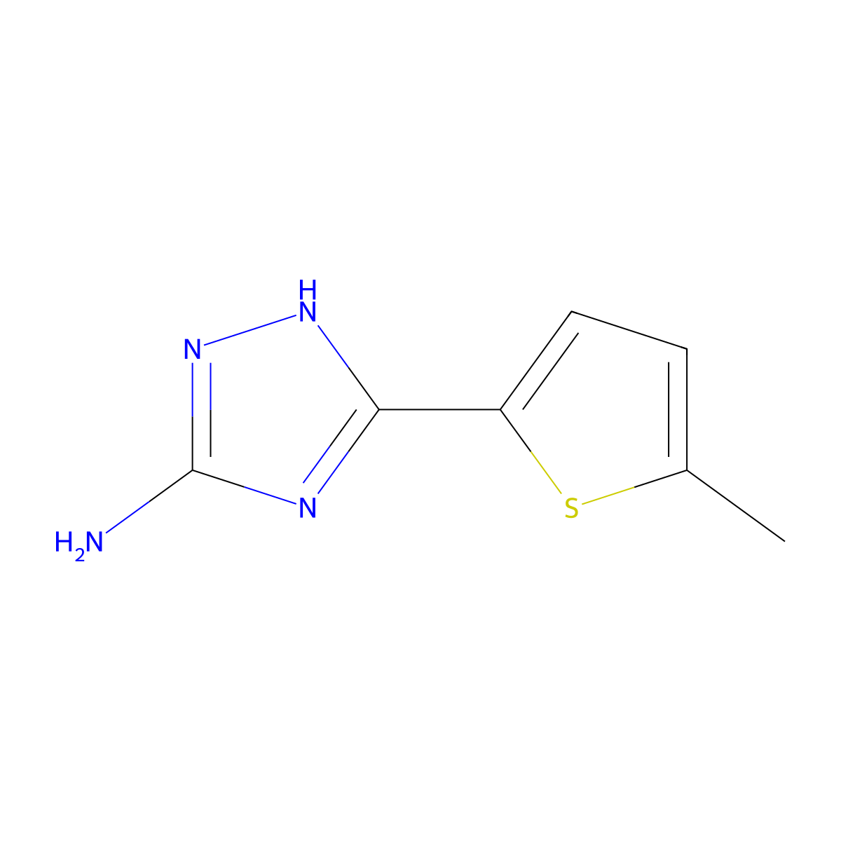 5-(5-methylthiophen-2-yl)-4H-1,2,4-triazol-3-amine molecular structure, CAS 1016671-83-2