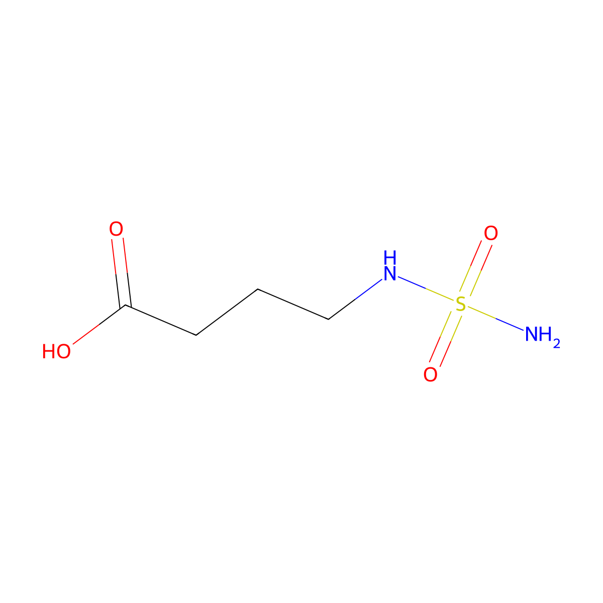 4-(Sulfamoylamino)butanoic acid molecular structure, CAS 1016671-90-1