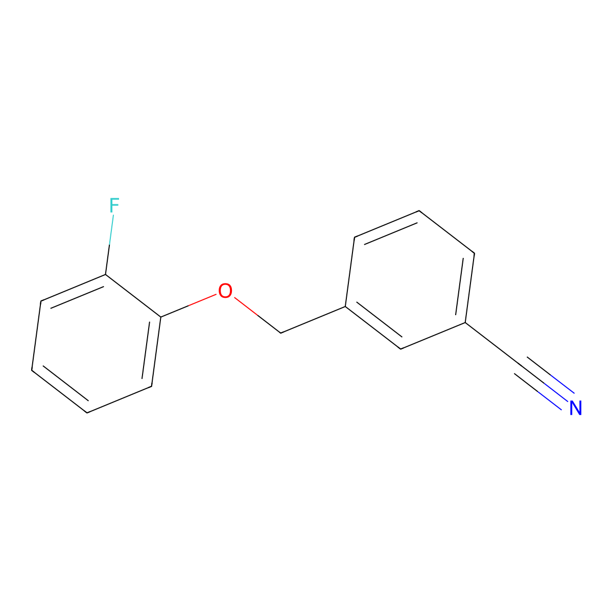 3-[(2-Fluorophenoxy)methyl]benzonitrile molecular structure, CAS 1016672-12-0