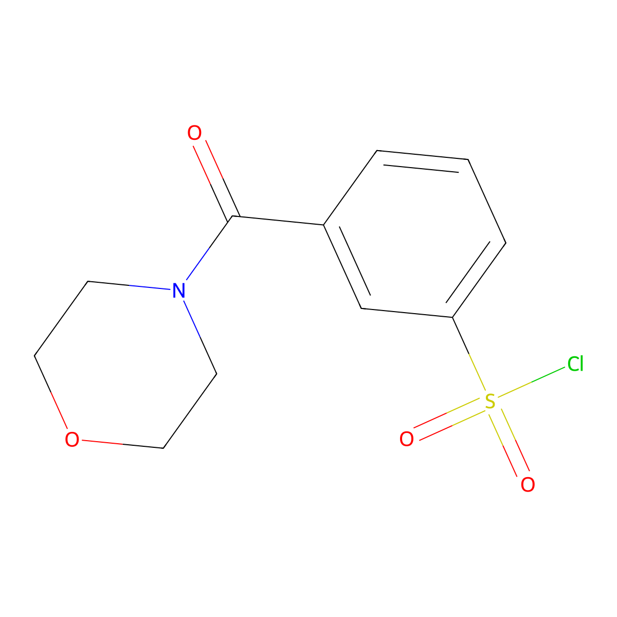 3-(Morpholine-4-carbonyl)benzene-1-sulfonyl chloride molecular structure, CAS 1016672-36-8