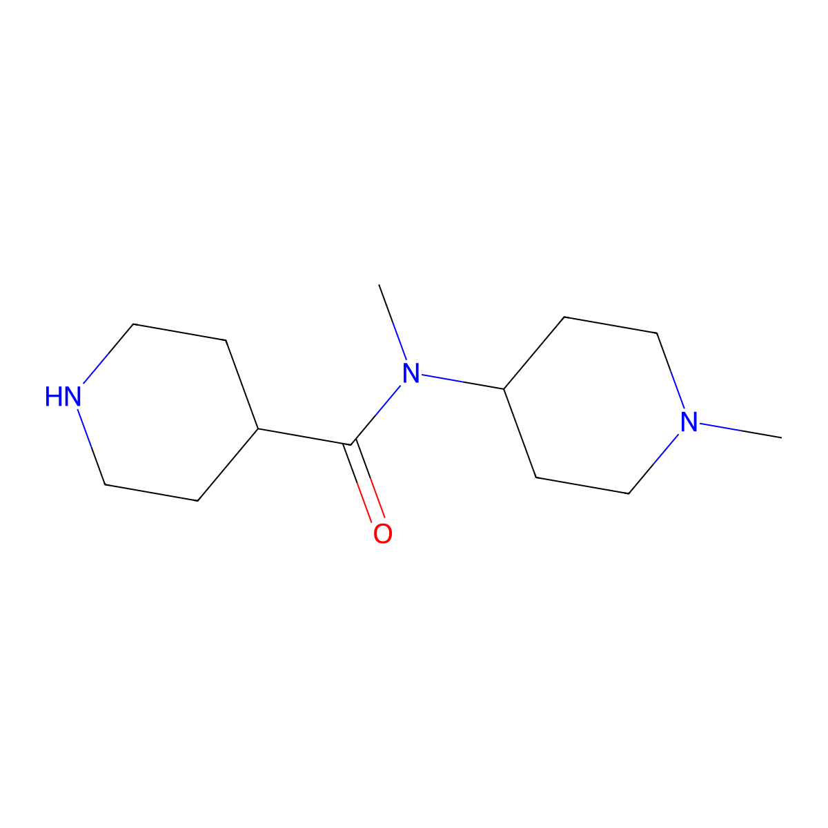 N-Methyl-N-(1-methylpiperidin-4-YL)piperidine-4-carboxamide molecular structure, CAS 1016672-67-5