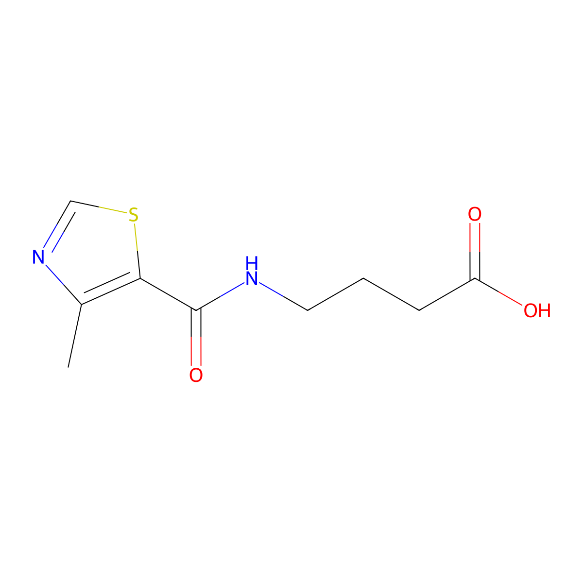 4-[(4-Methyl-1,3-thiazol-5-YL)formamido]butanoic acid molecular structure, CAS 1016672-70-0