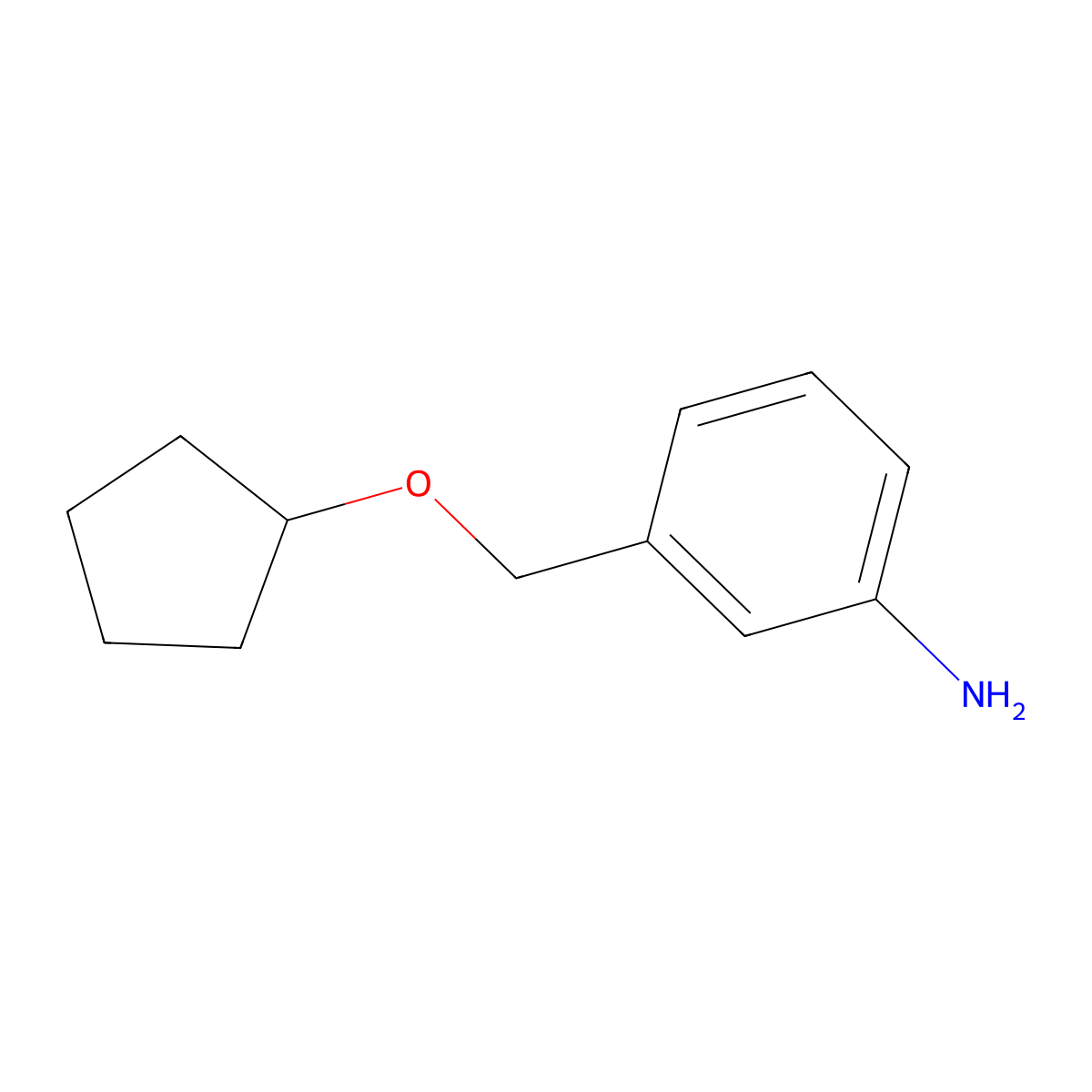 3-[(Cyclopentyloxy)methyl]aniline molecular structure, CAS 1016673-10-1