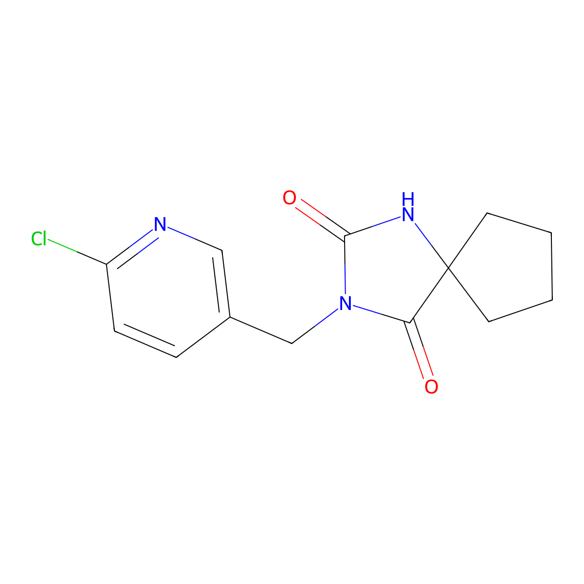3-[(6-Chloropyridin-3-yl)methyl]-1,3-diazaspiro[4.4]nonane-2,4-dione molecular structure, CAS 1016673-78-1