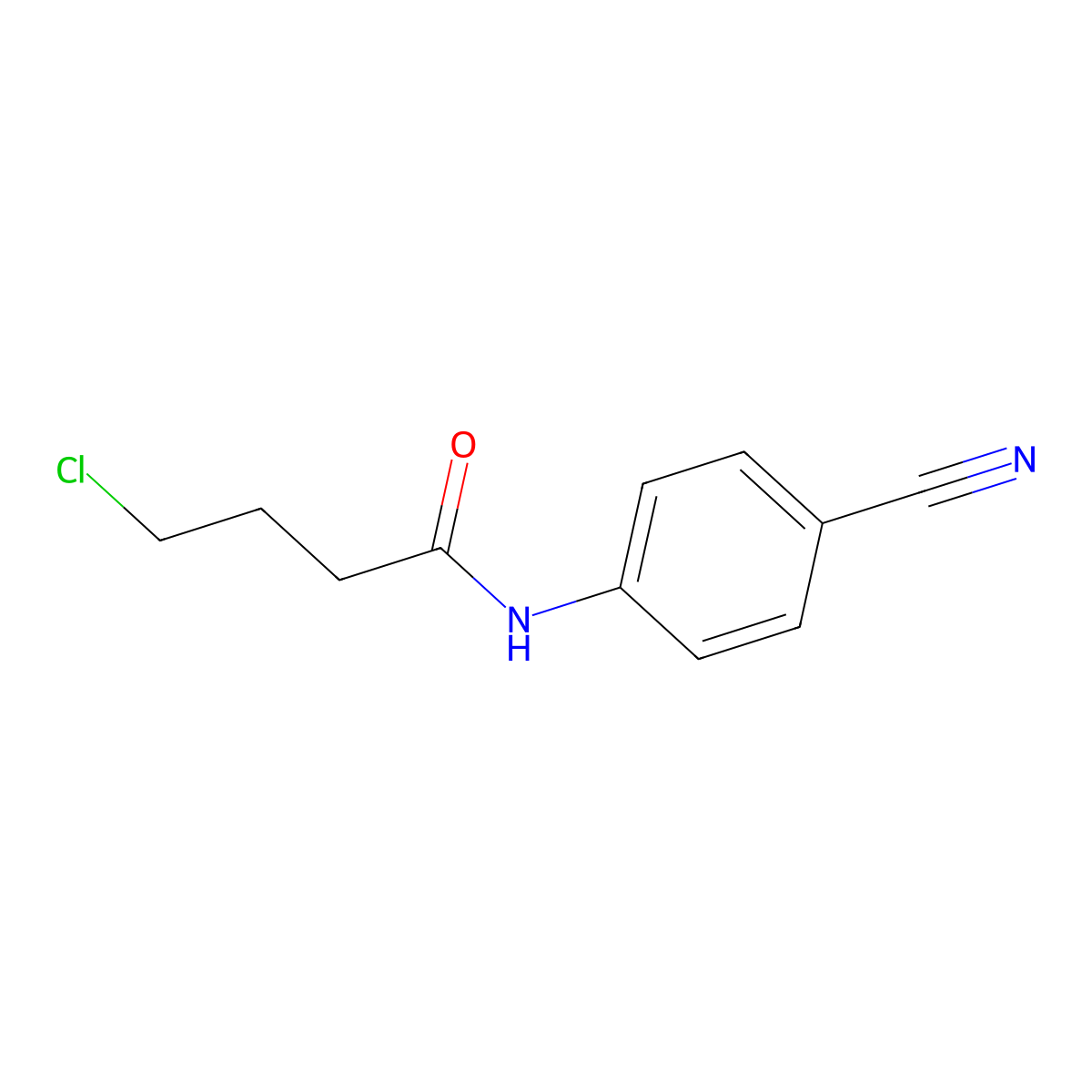 4-chloro-N-(4-cyanophenyl)butanamide molecular structure, CAS 1016674-12-6