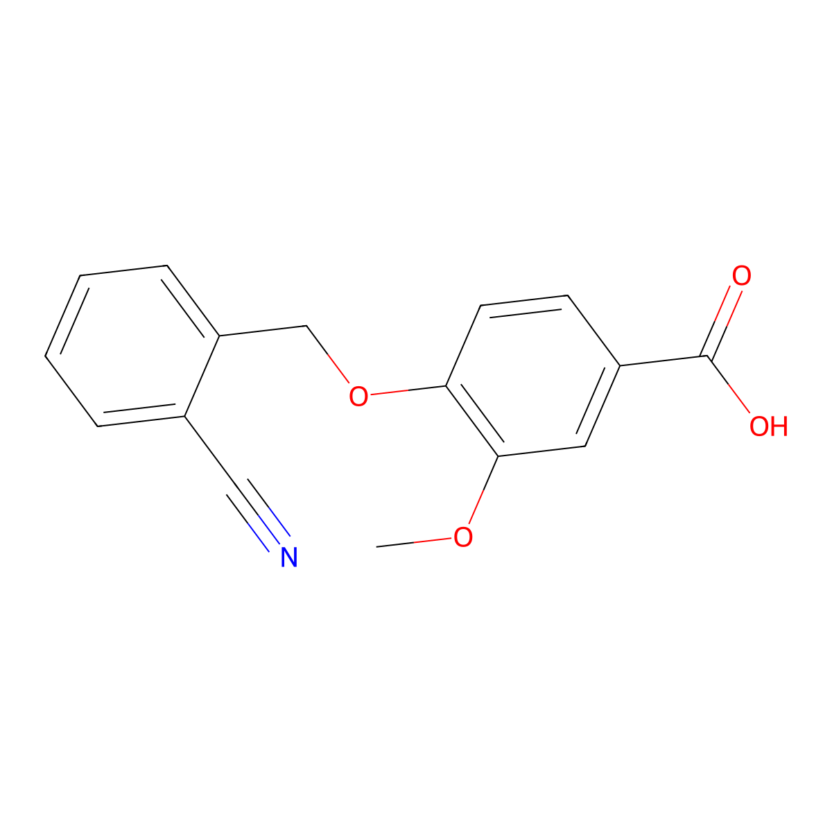 4-[(2-Cyanophenyl)methoxy]-3-methoxybenzoic acid molecular structure, CAS 1016675-84-5