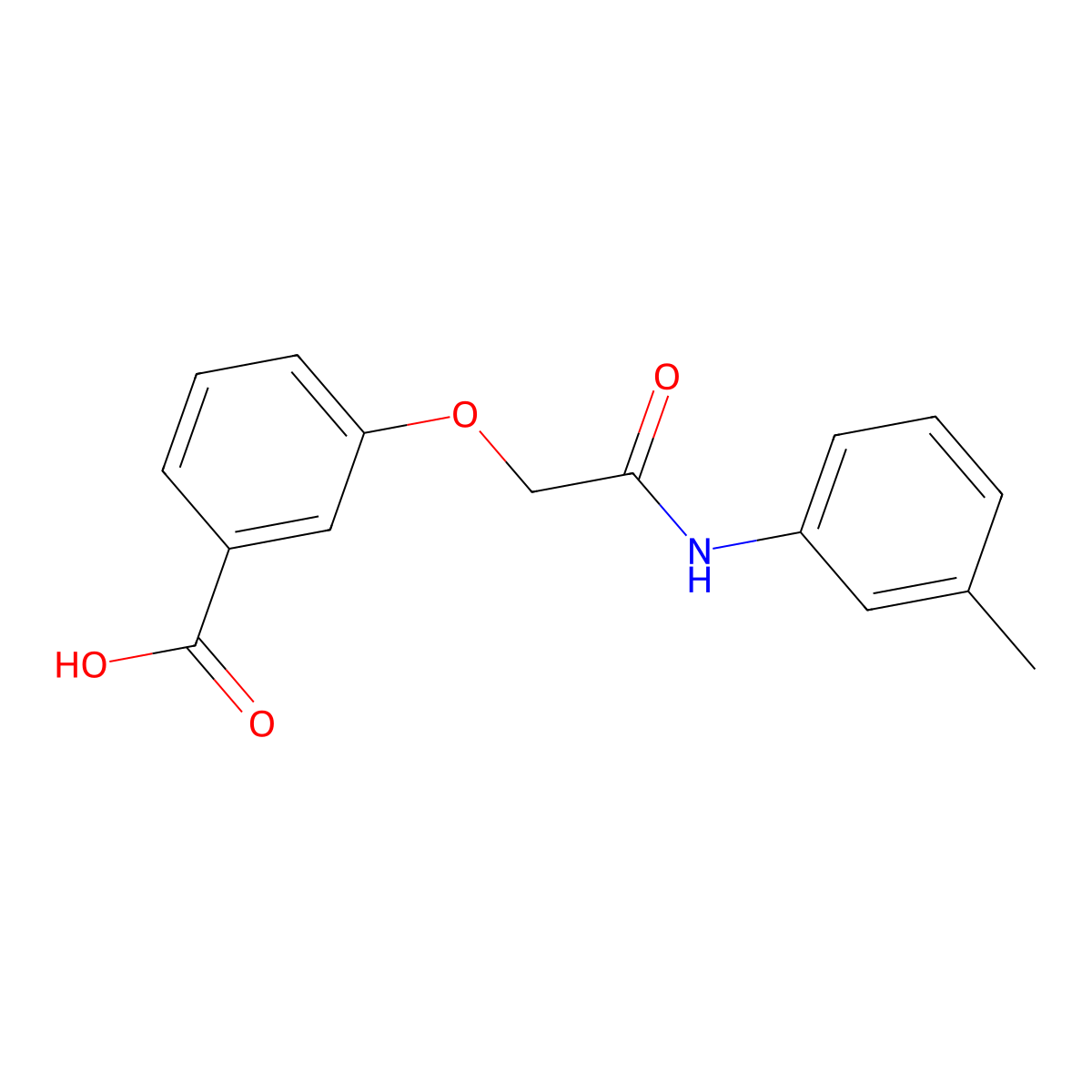 3-{[(3-Methylphenyl)carbamoyl]methoxy}benzoic acid molecular structure, CAS 1016676-77-9