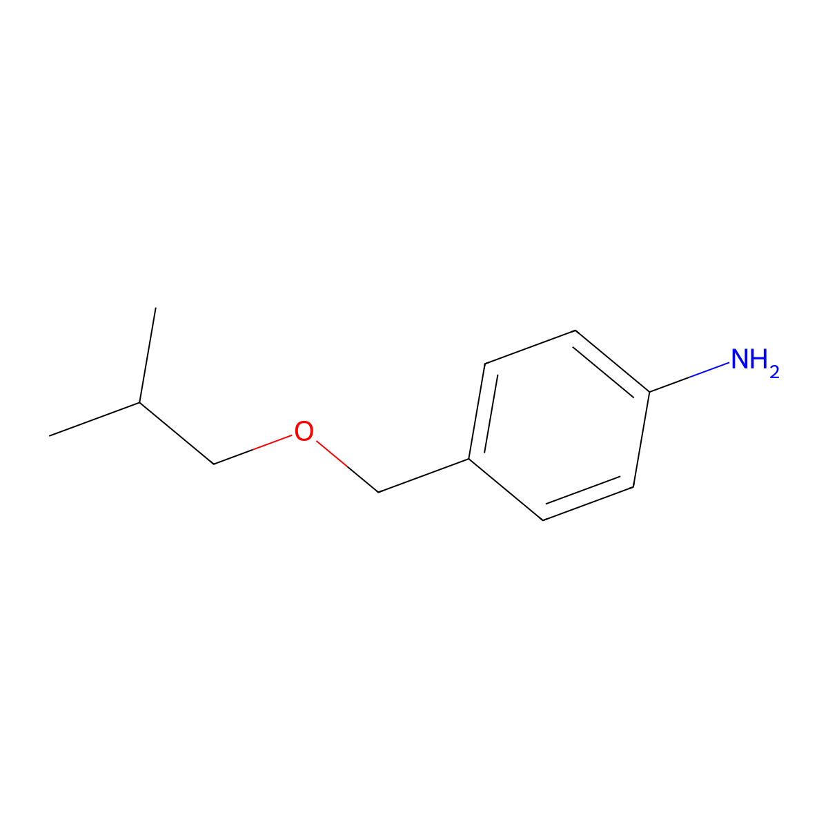 4-[(2-Methylpropoxy)methyl]aniline molecular structure, CAS 1016676-90-6