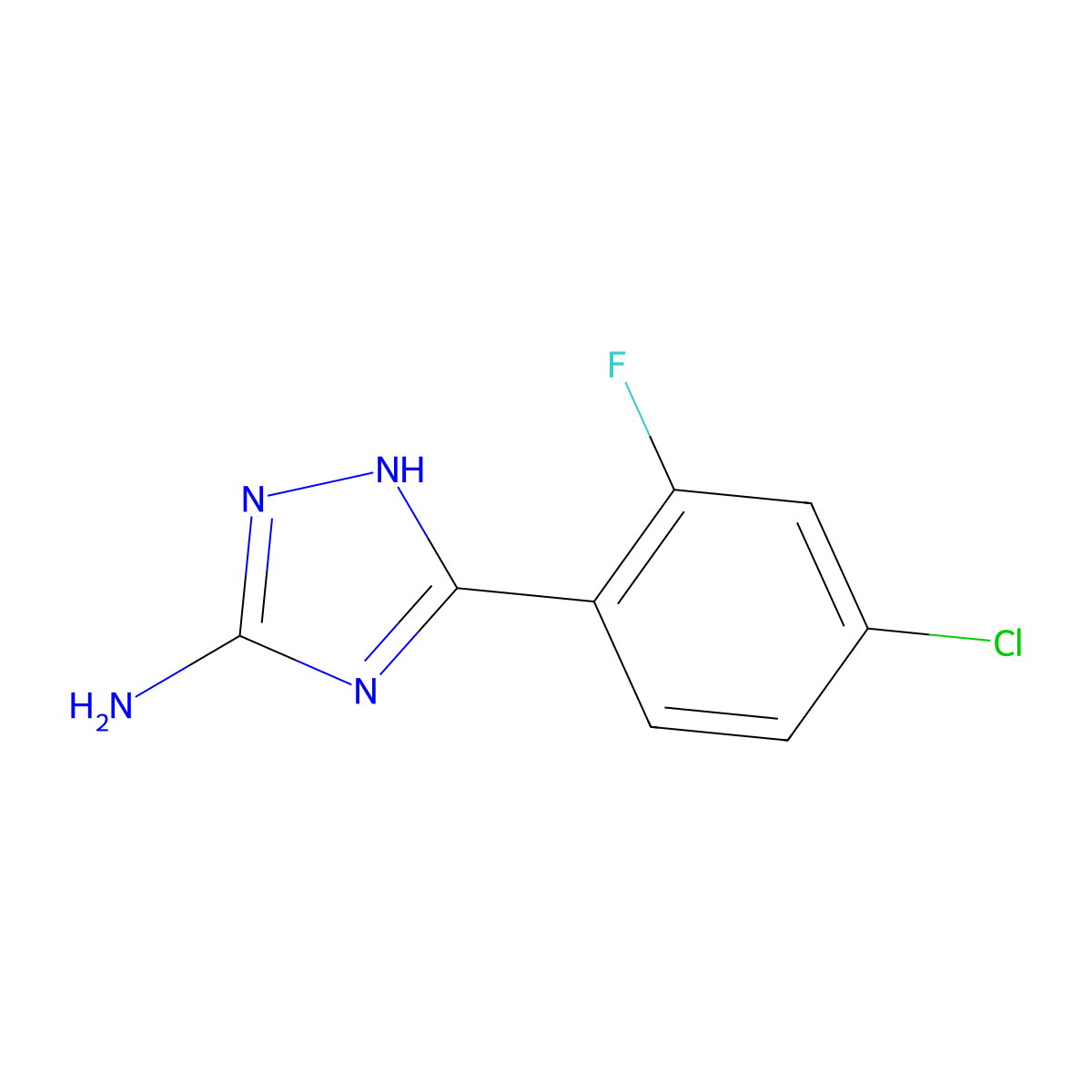 5-(4-Chloro-2-fluorophenyl)-4H-1,2,4-triazol-3-amine molecular structure, CAS 1016677-08-9