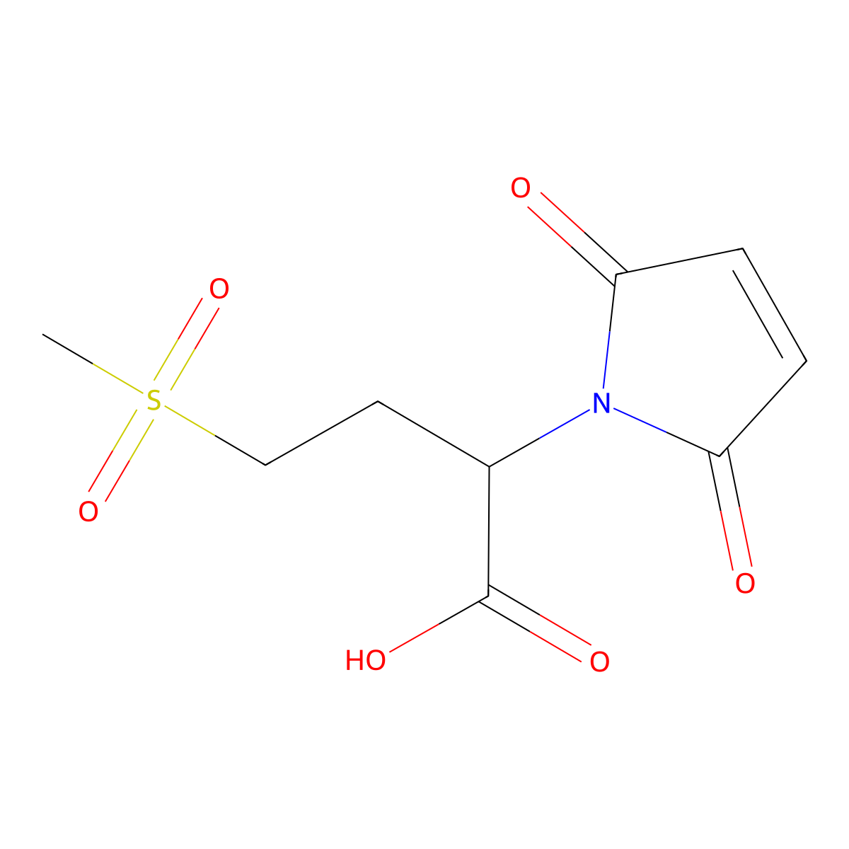 2-(2,5-Dioxo-2,5-dihydro-1H-pyrrol-1-YL)-4-methanesulfonylbutanoic acid molecular structure, CAS 1016677-58-9