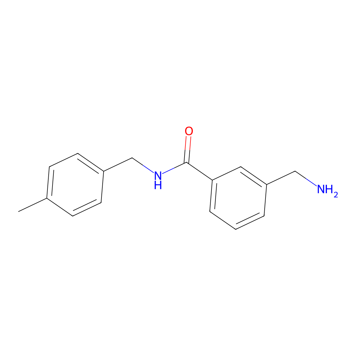 3-(aminomethyl)-N-[(4-methylphenyl)methyl]benzamide molecular structure, CAS 1016678-14-0