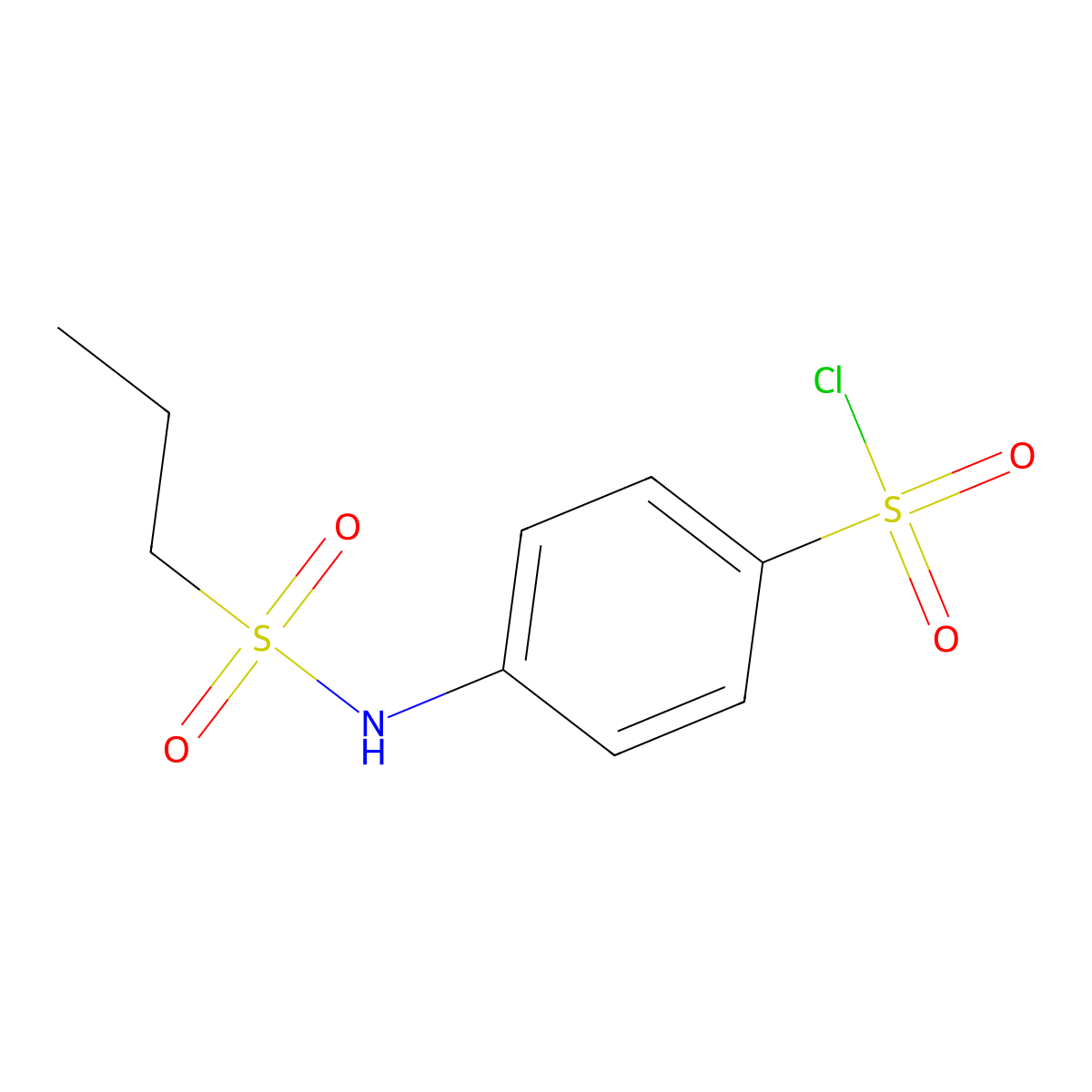 4-(Propane-1-sulfonamido)benzene-1-sulfonyl chloride molecular structure, CAS 1016679-17-6