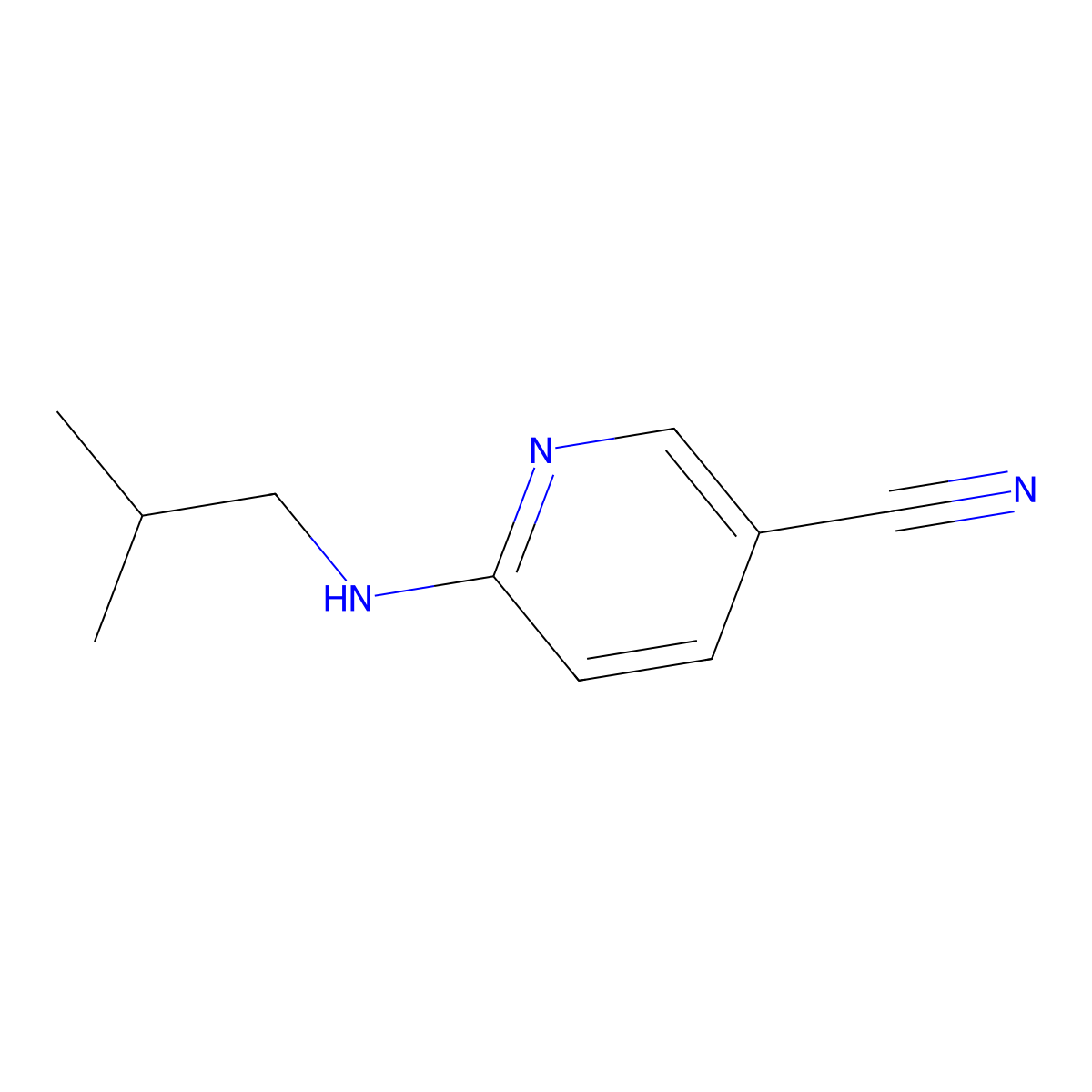 6-[(2-Methylpropyl)amino]pyridine-3-carbonitrile molecular structure, CAS 1016679-54-1